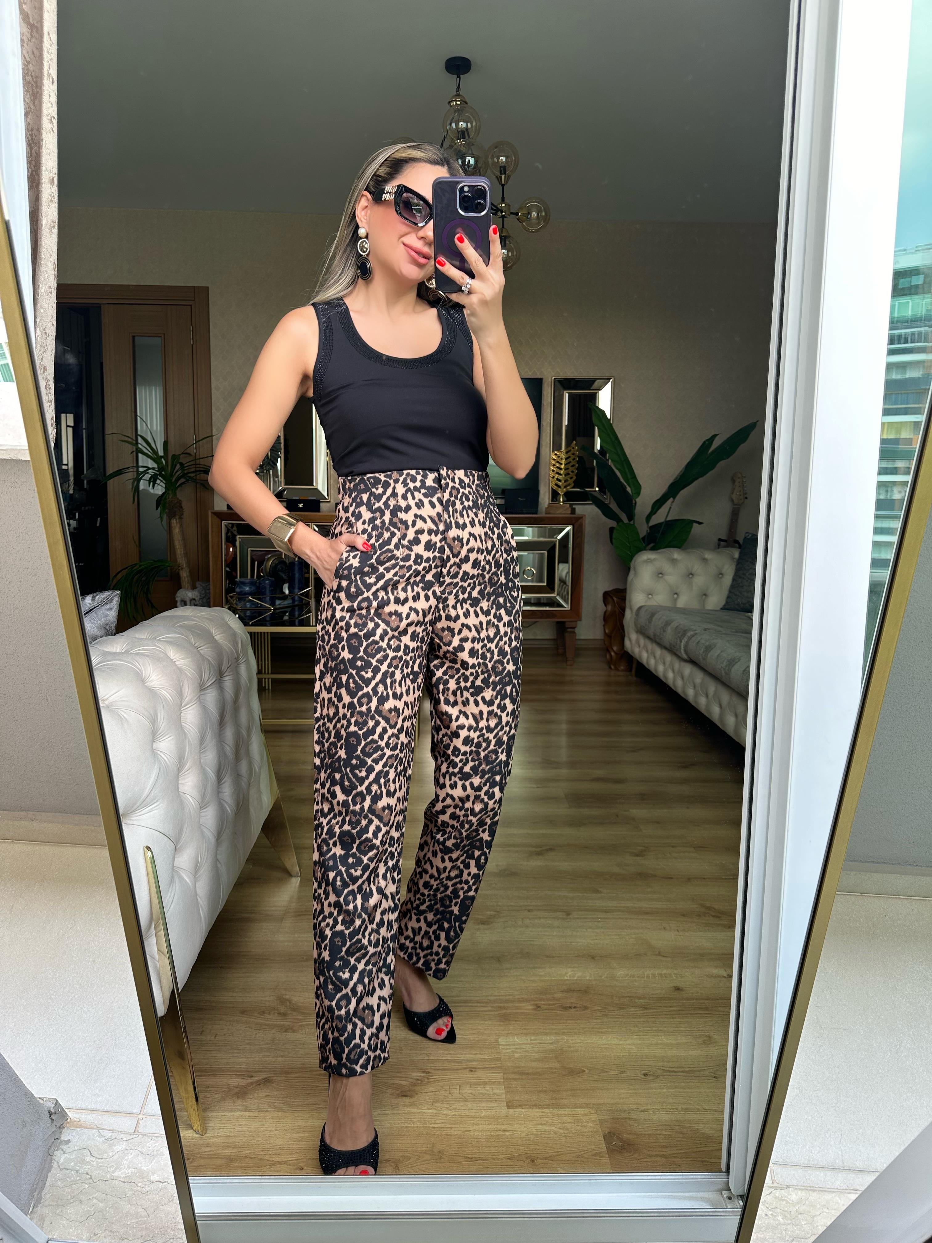 8443 Leopar Pantolon