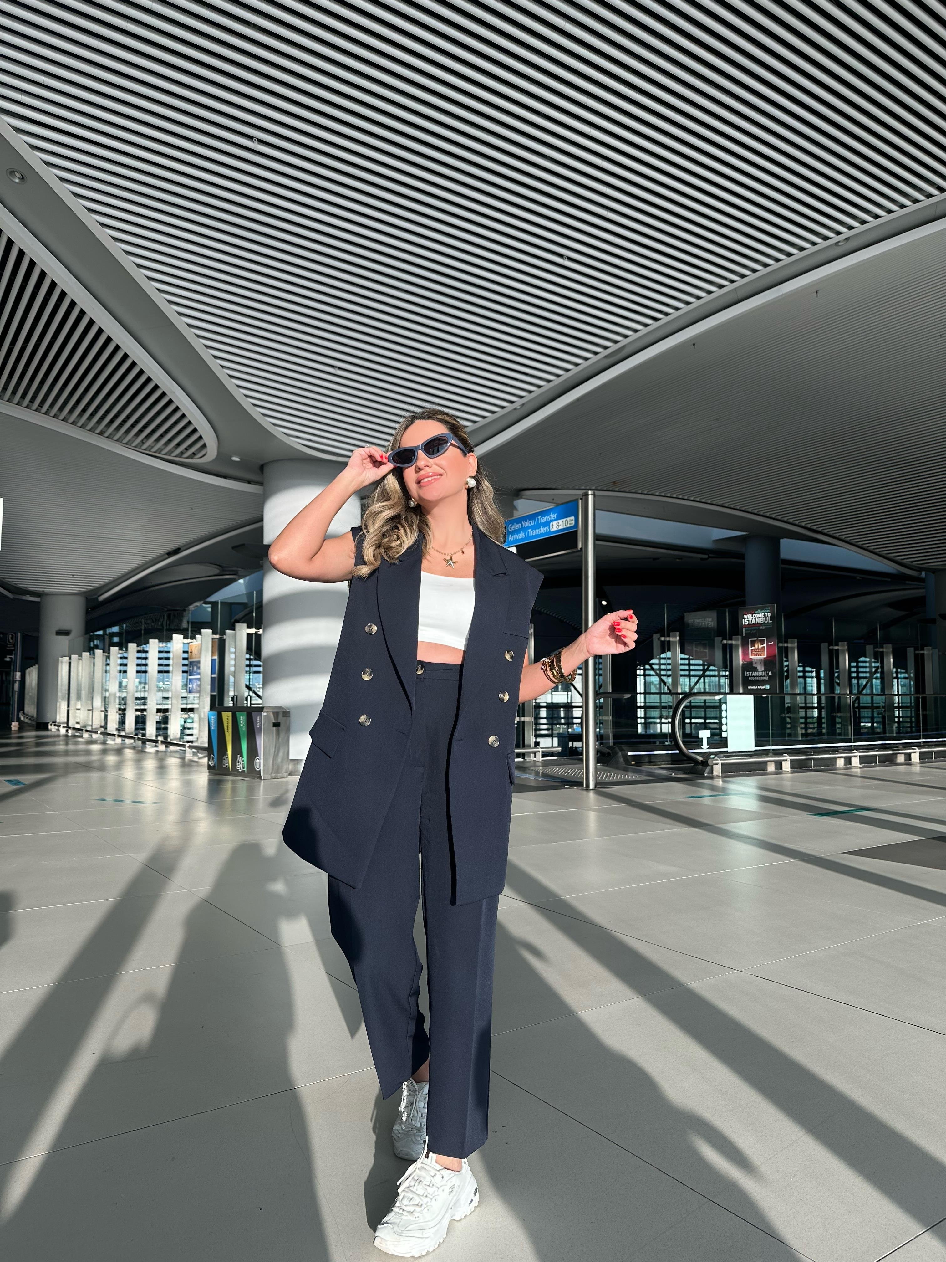 8455 Yelek Pantolon Takım