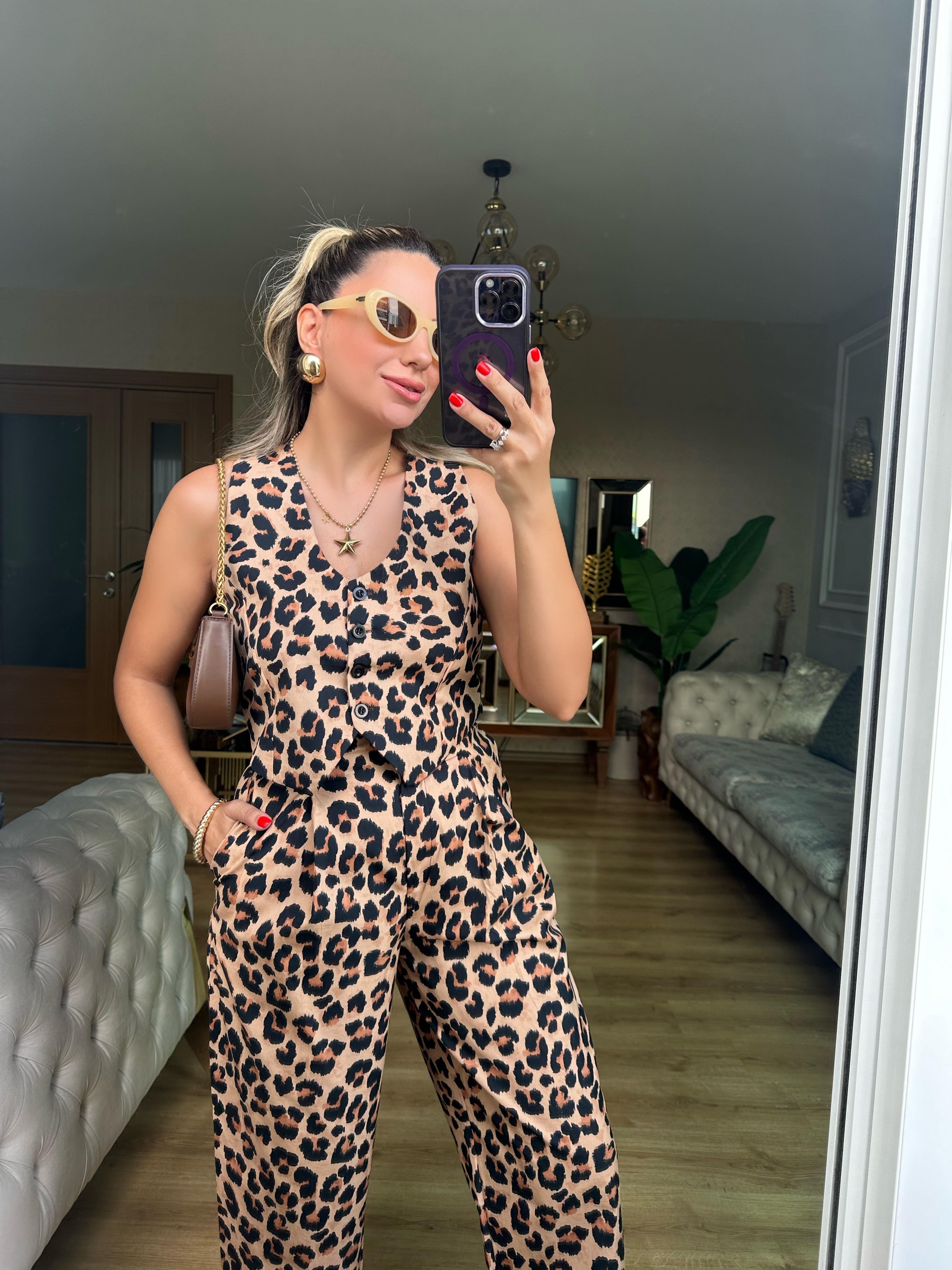 8558 Leopar Yelek Takım