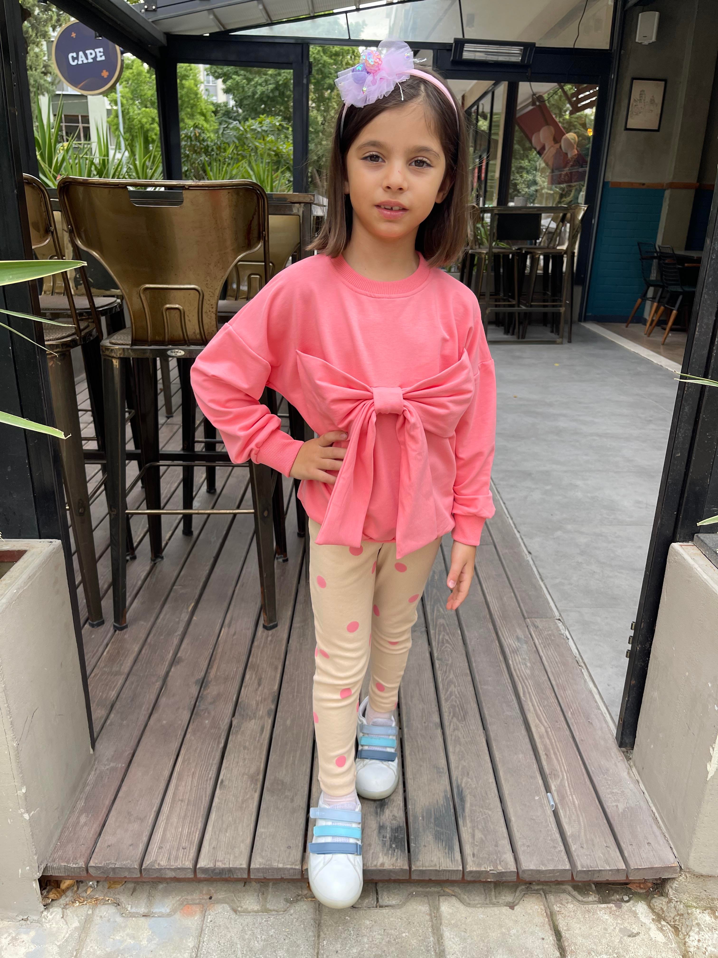 8576 Kids Fiyonklu Tayt Takım 3-4/9-10 yaş