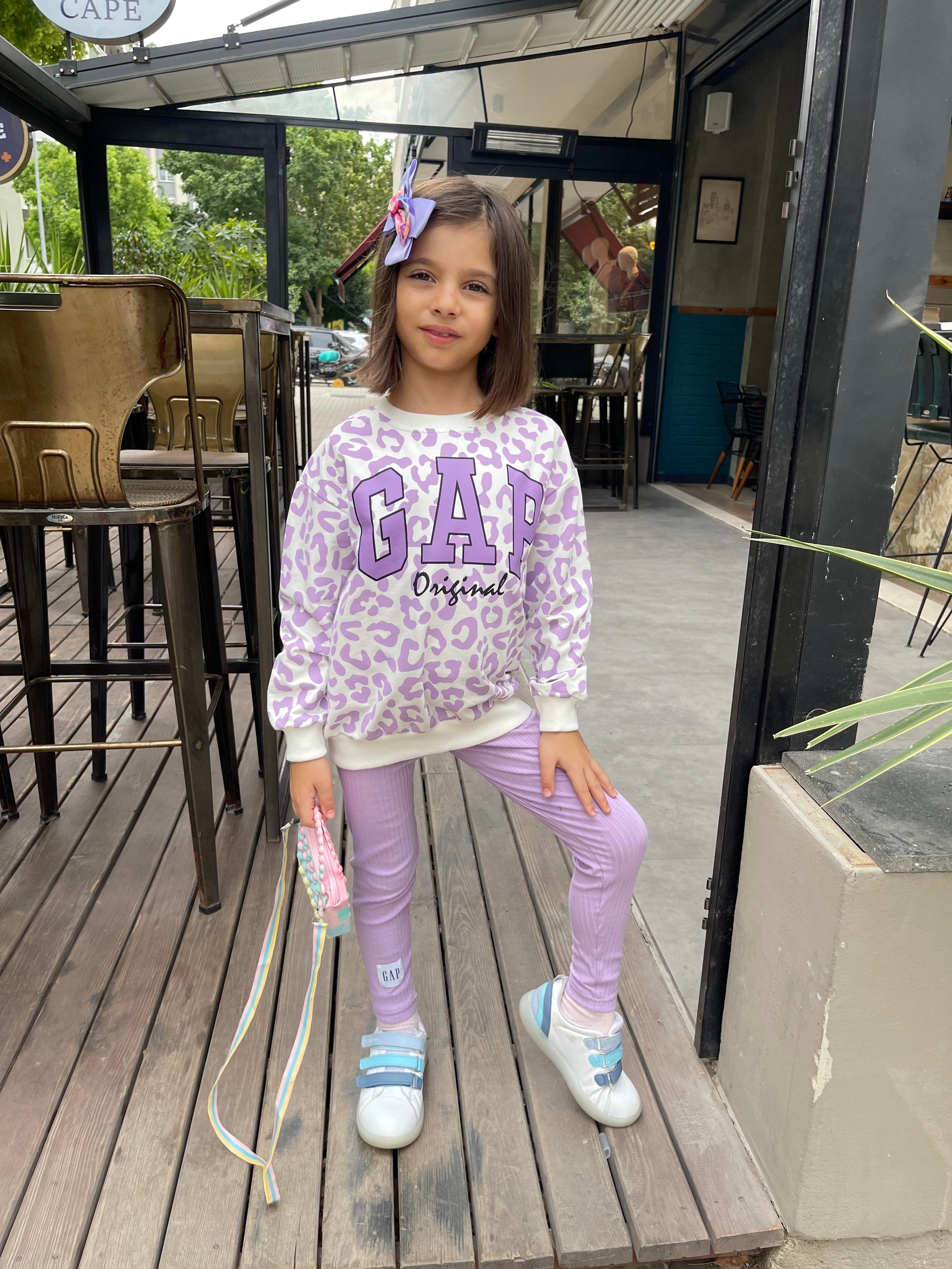 8577 Kids Leopar Tayt Gap Takım 3-4/9-10 yaş