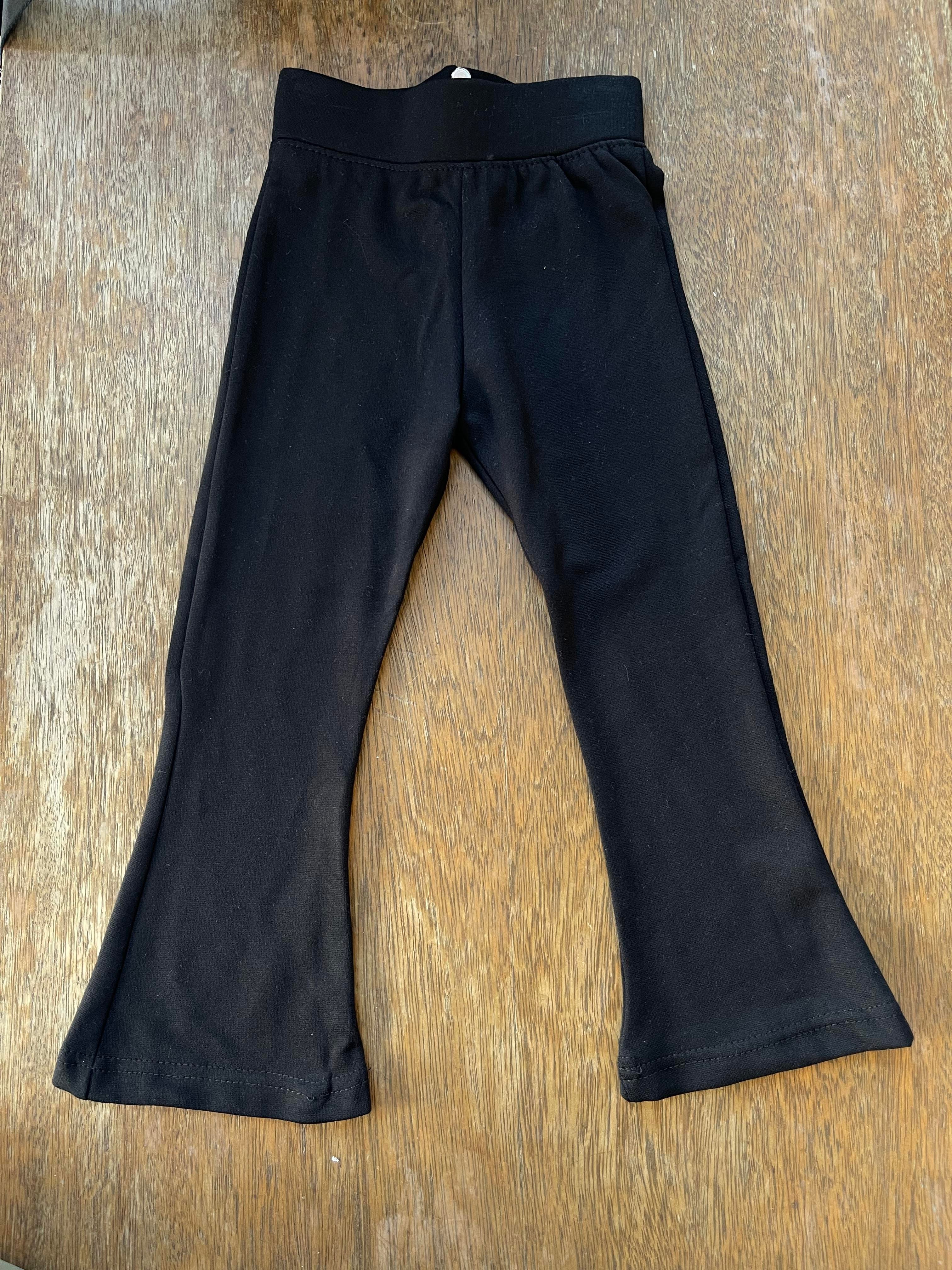 8634 Kids Siyah İspanyol Çelik Tayt 3-7 yaş