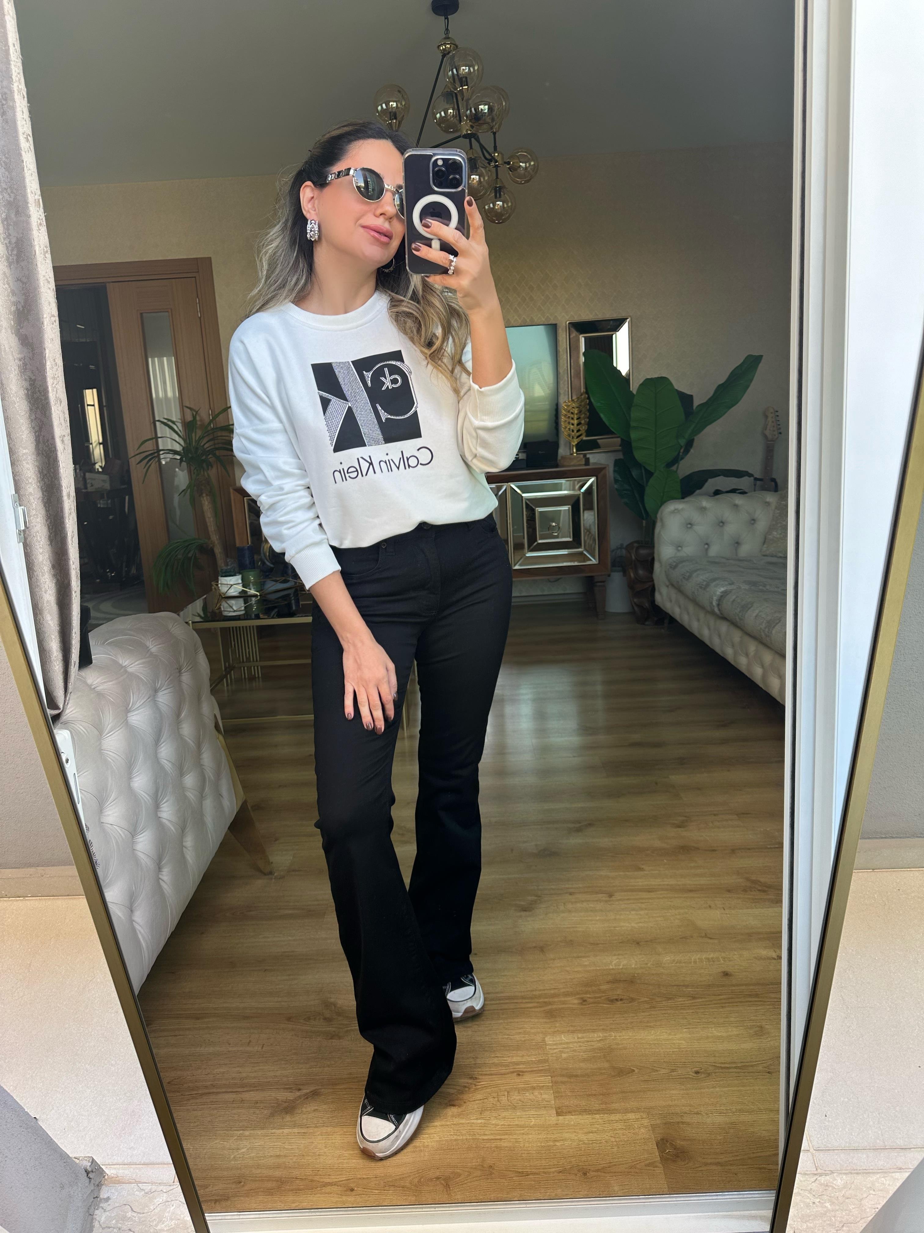 8661 Yüksek Bel İspanyol Paça Pantolon