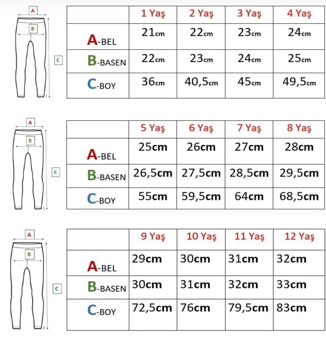 8662 Kids Desenli Tayt 1-12 yaş