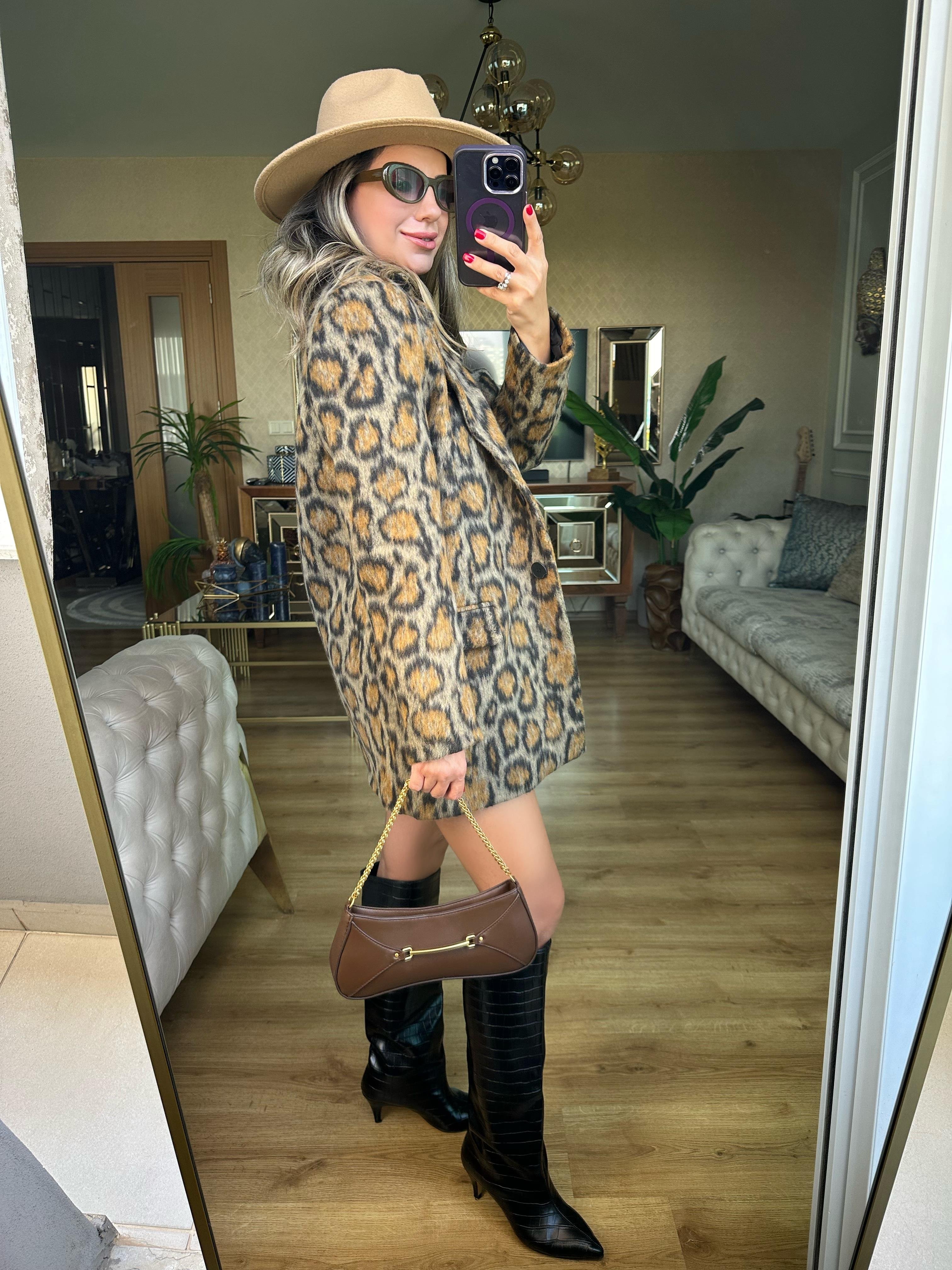 8721 Leopar Desen Kaban