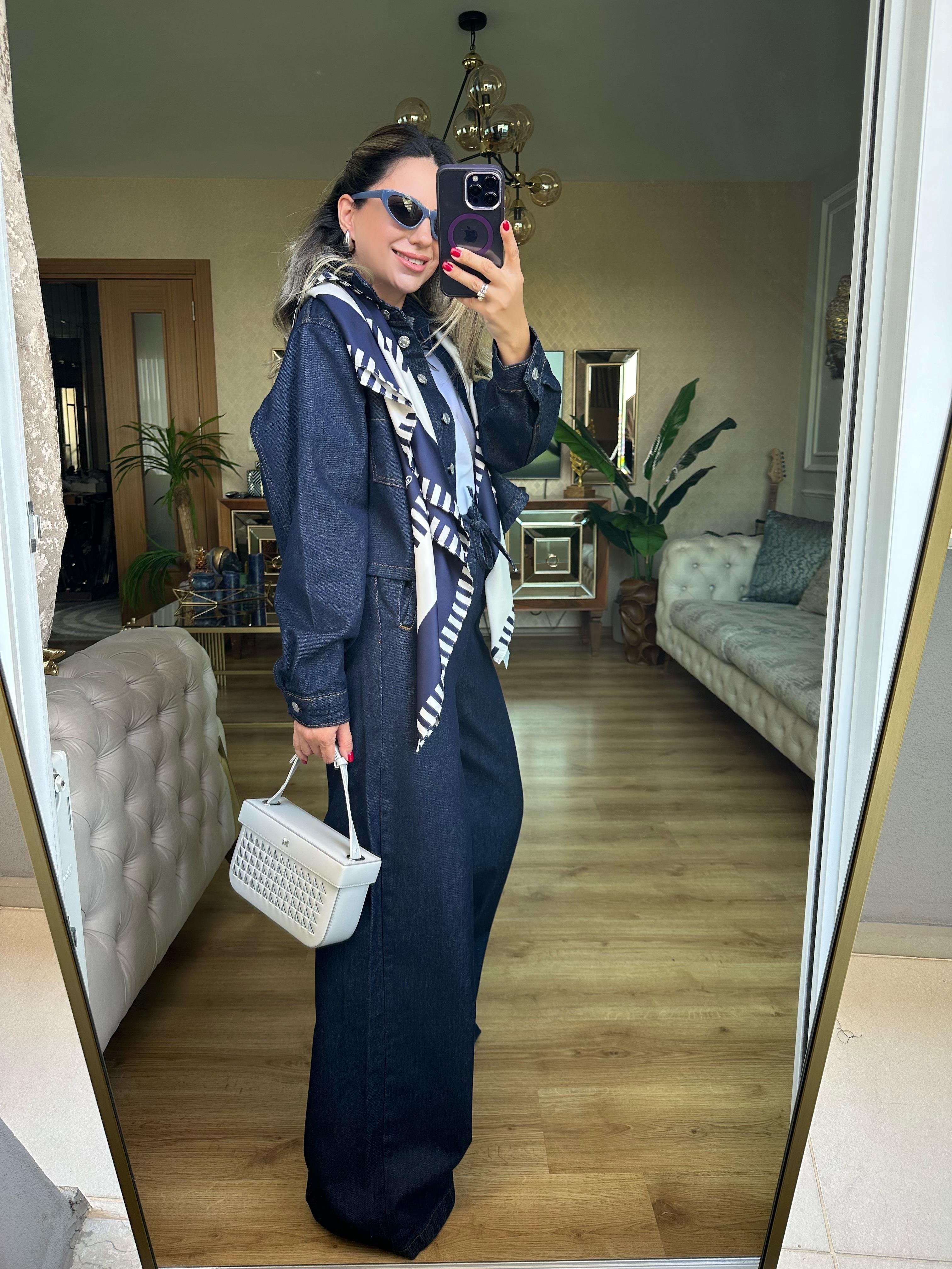 8724 Denim Pantolon Takım