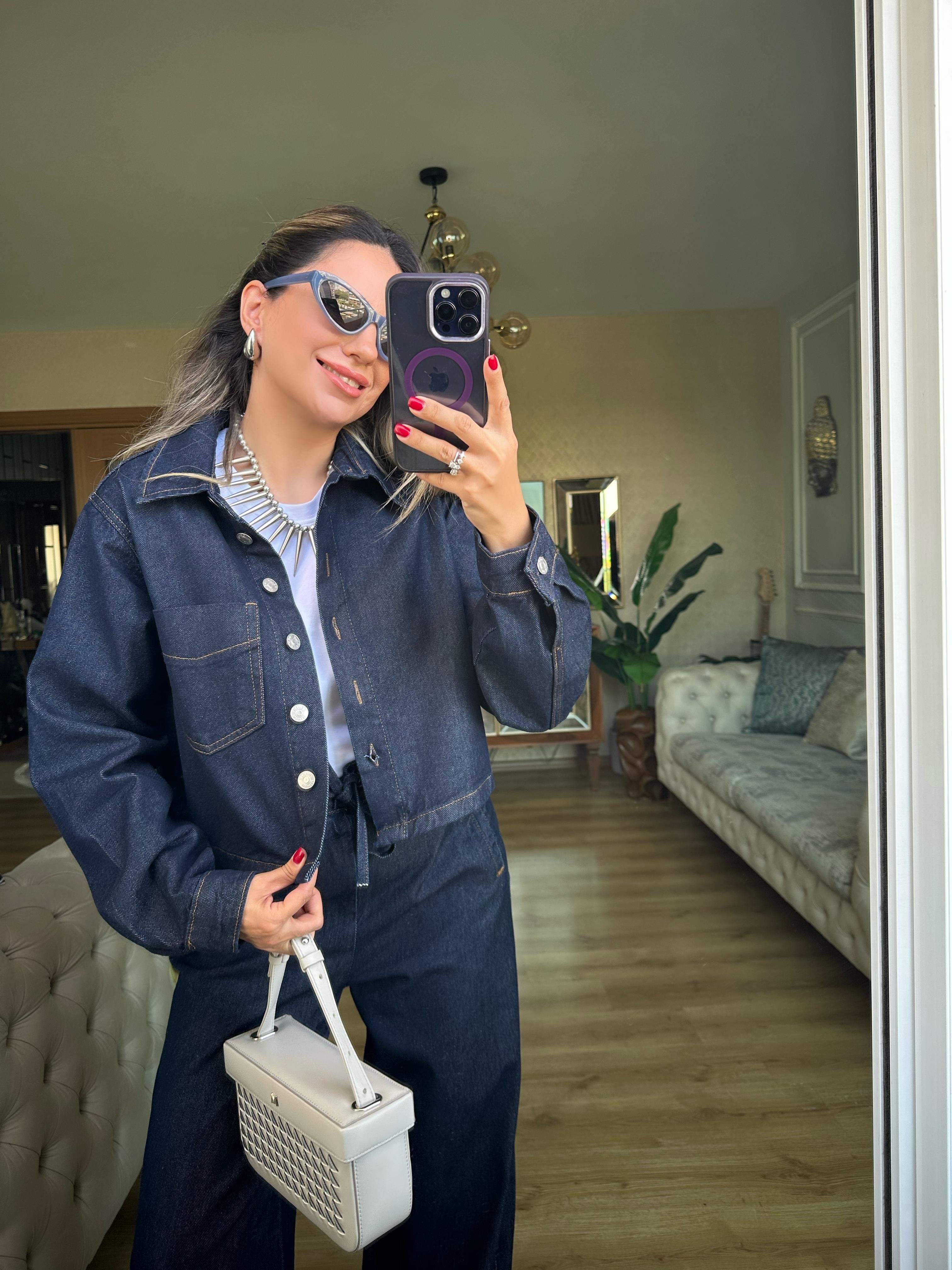 8724 Denim Pantolon Takım