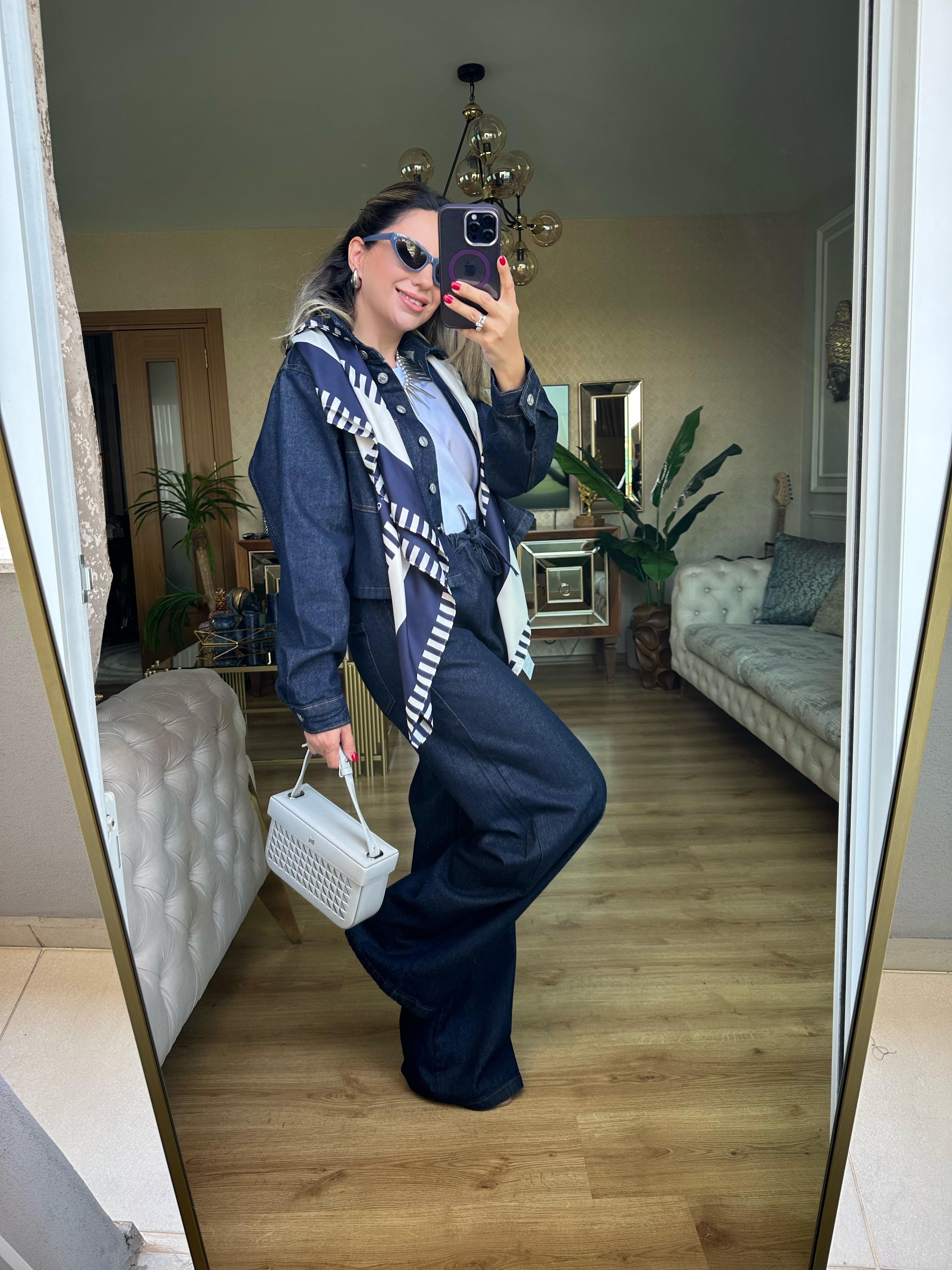 8724 Denim Pantolon Takım