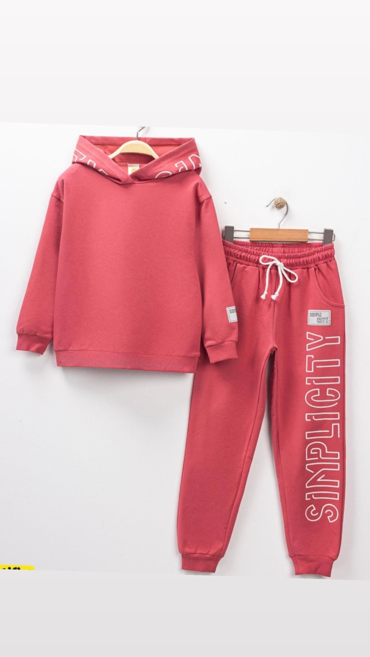 8727 Kids Simple City Baskılı Kız Takım 8-9 /14-15 yaş