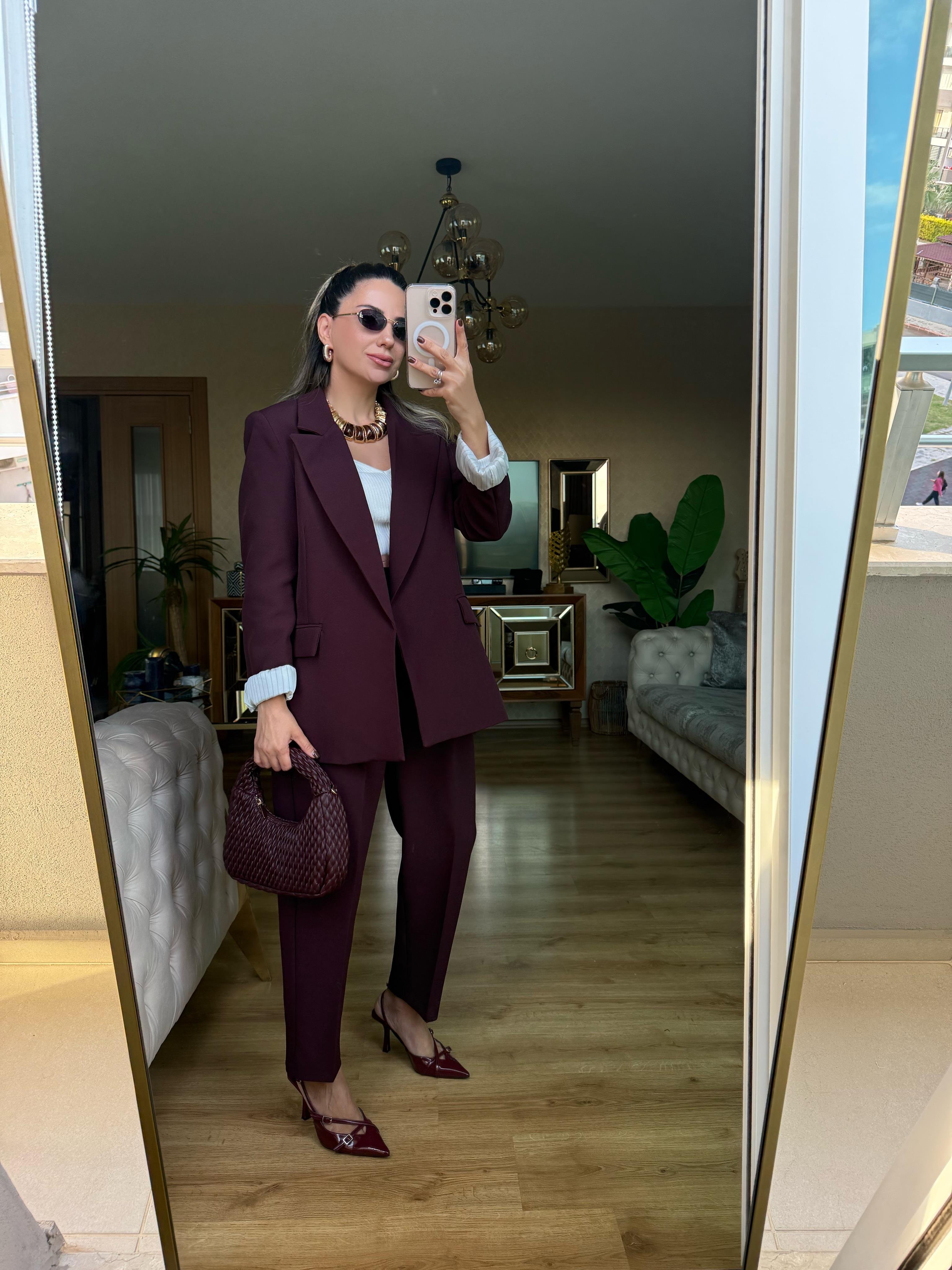 8771 Kolu Katlamalı Blazer Ceket