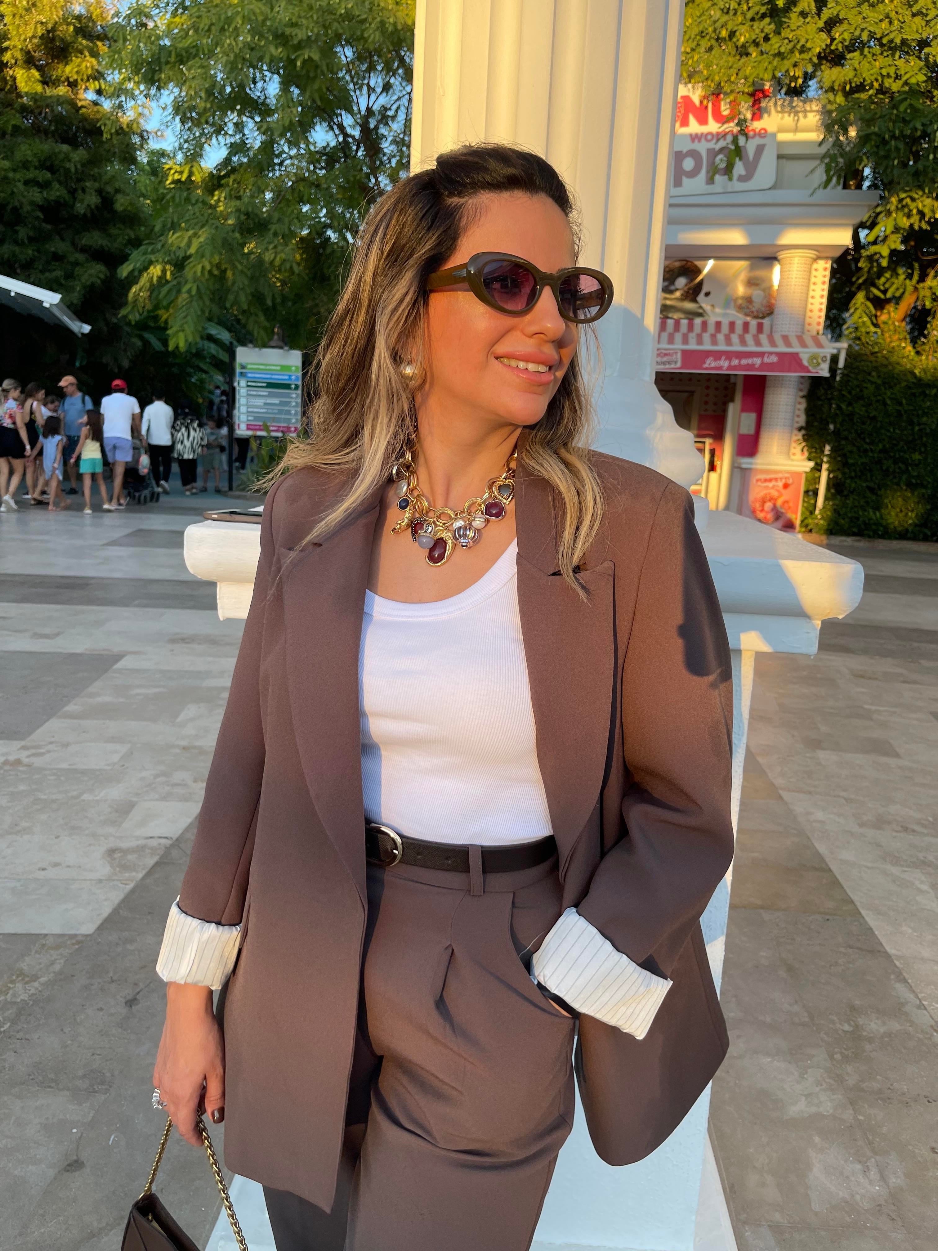 8771 Kolu Katlamalı Blazer Ceket