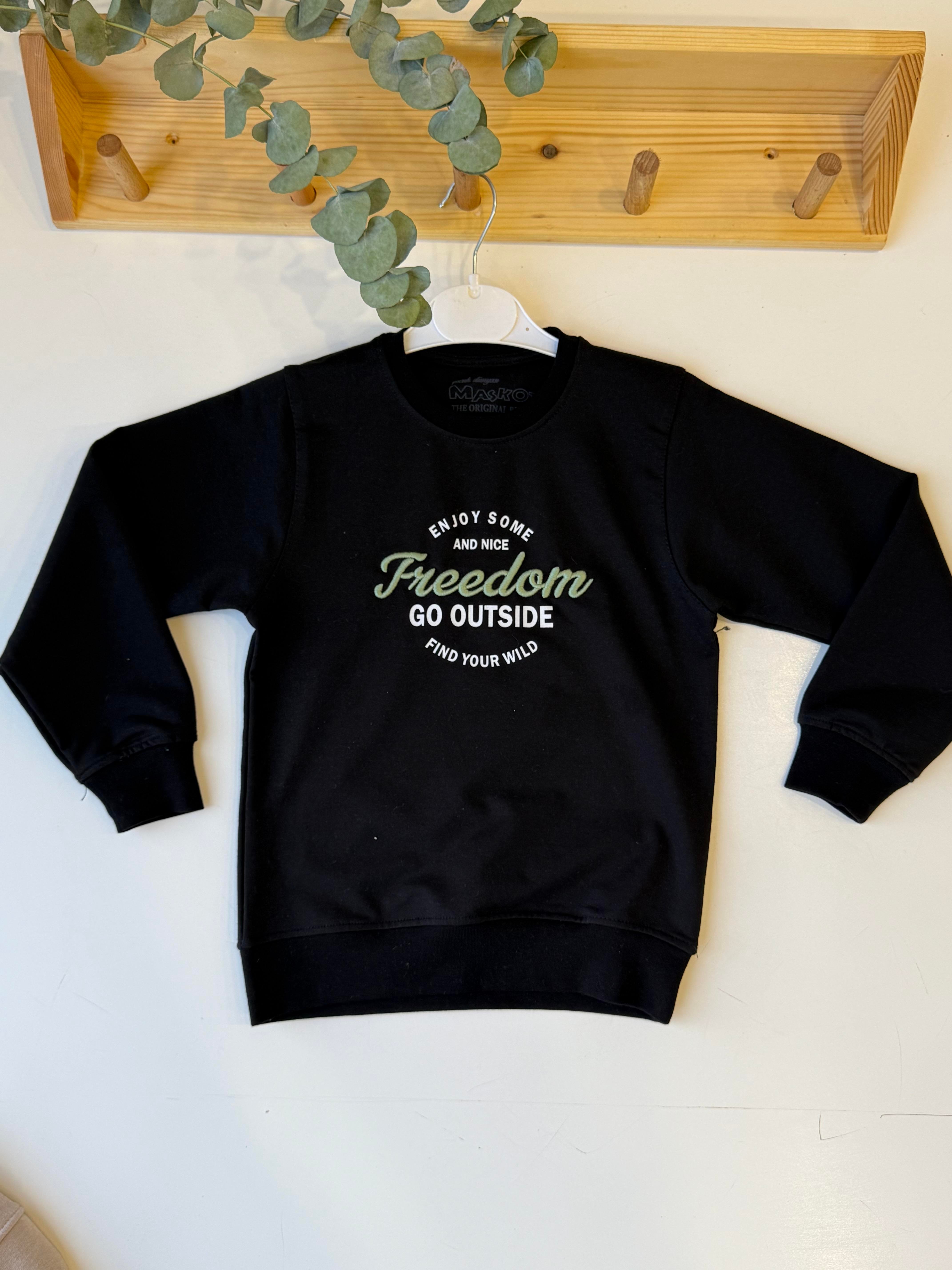 8810 Kids Enjoy Some Baskılı Sweatshirt 5-8 Yaş
