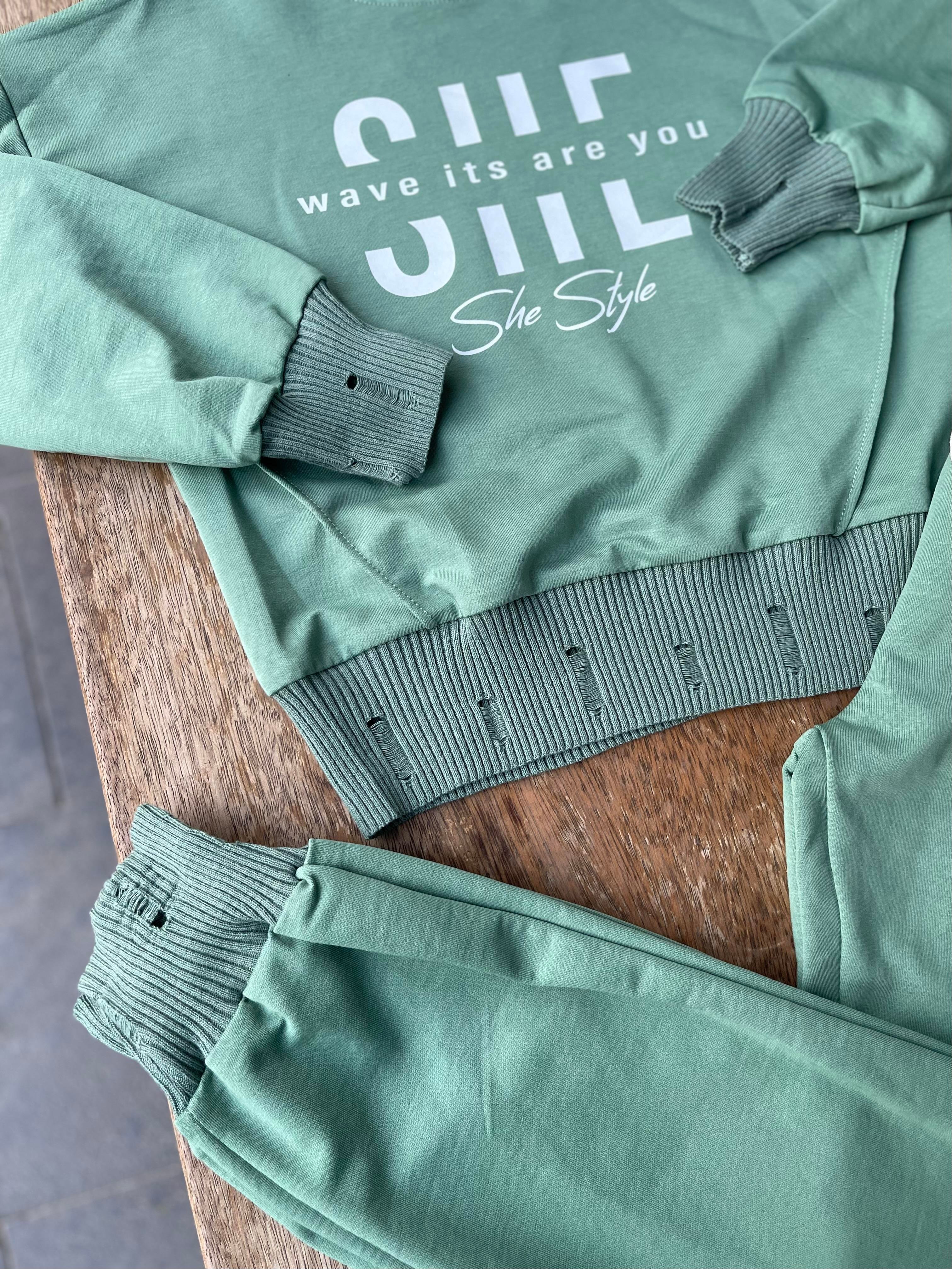 8853 Kids She Style Baskılı Takım 10-11/13-14 Yaş