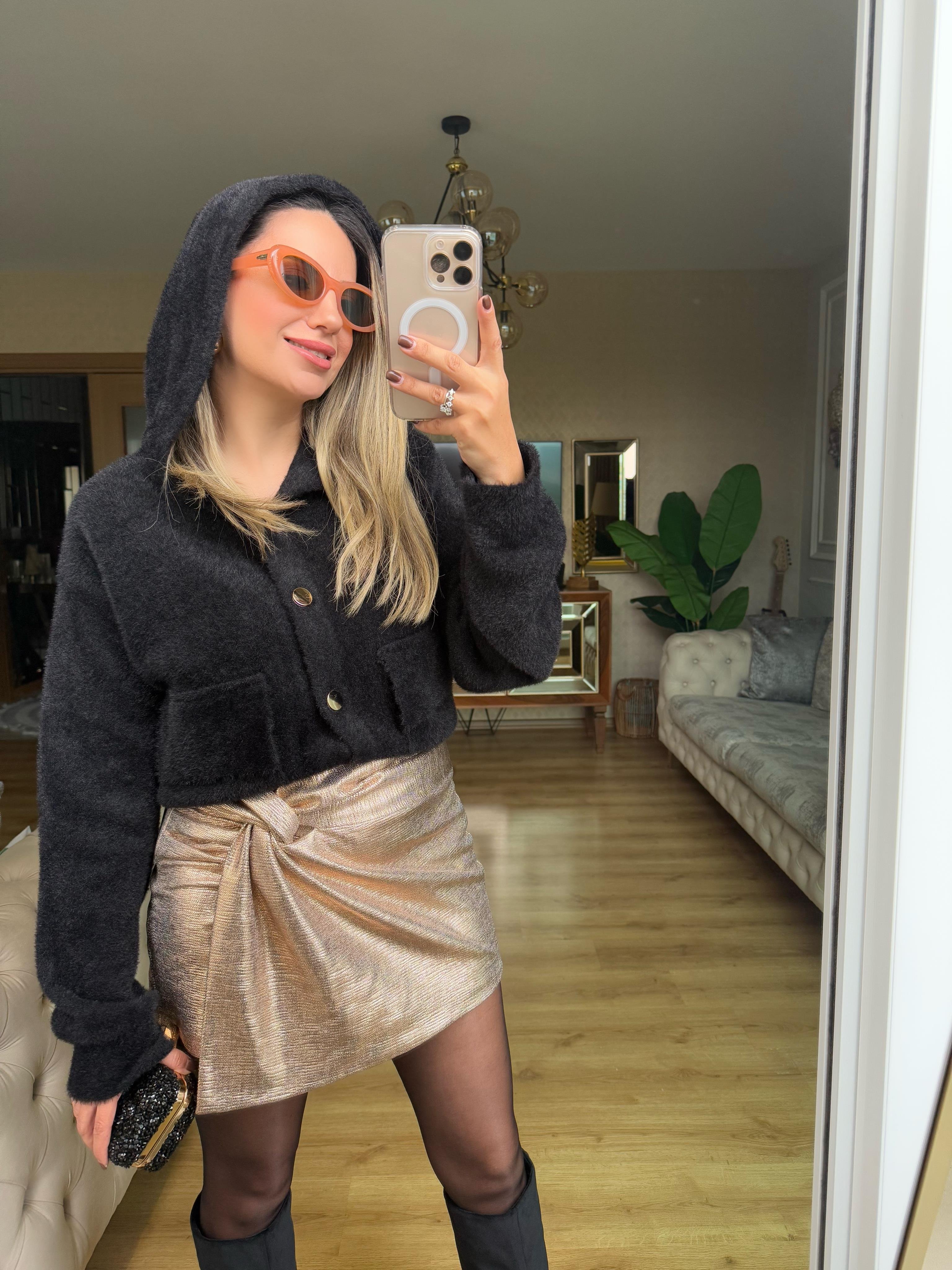 8876 Düğümlü Şort  Etek