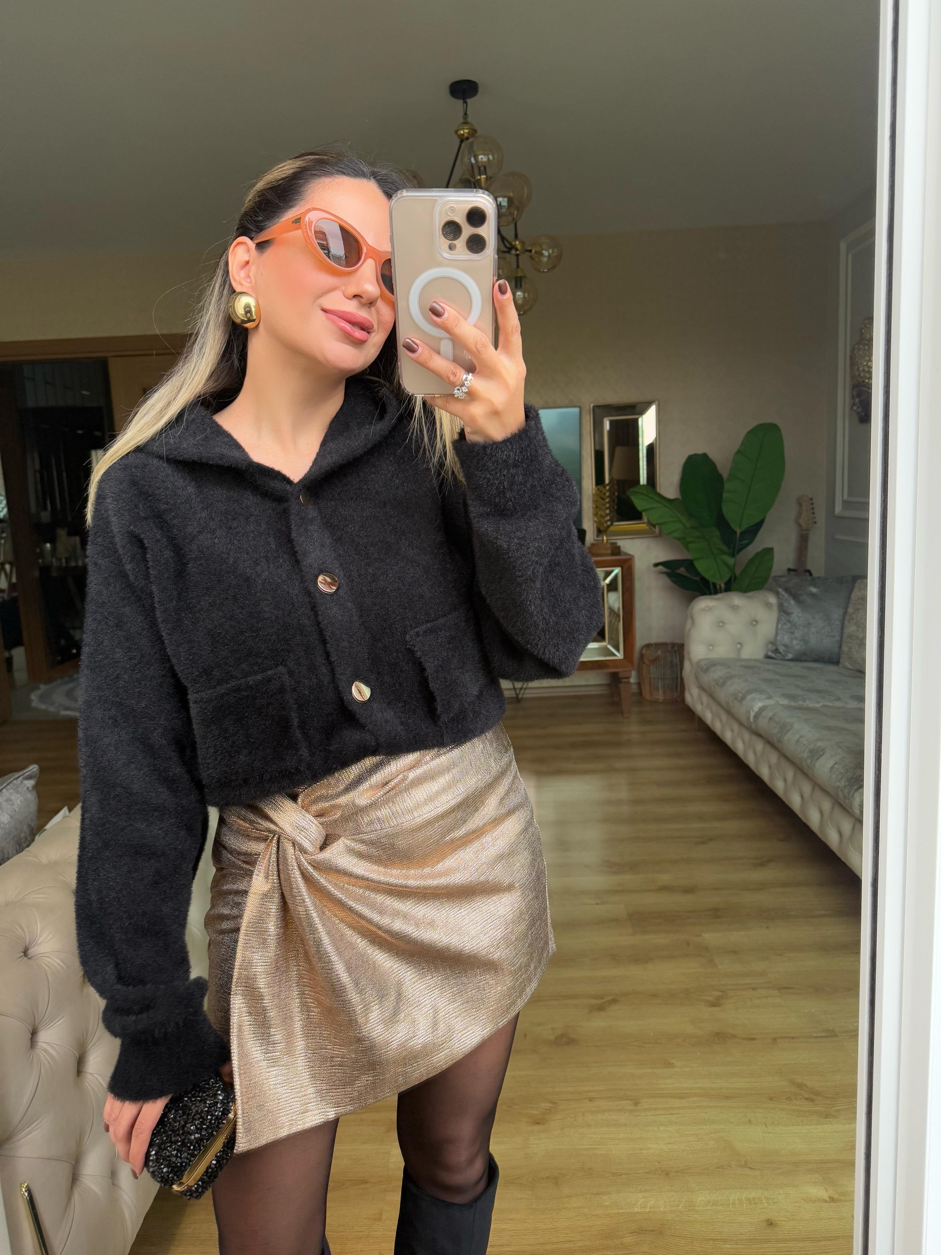 8876 Düğümlü Şort  Etek