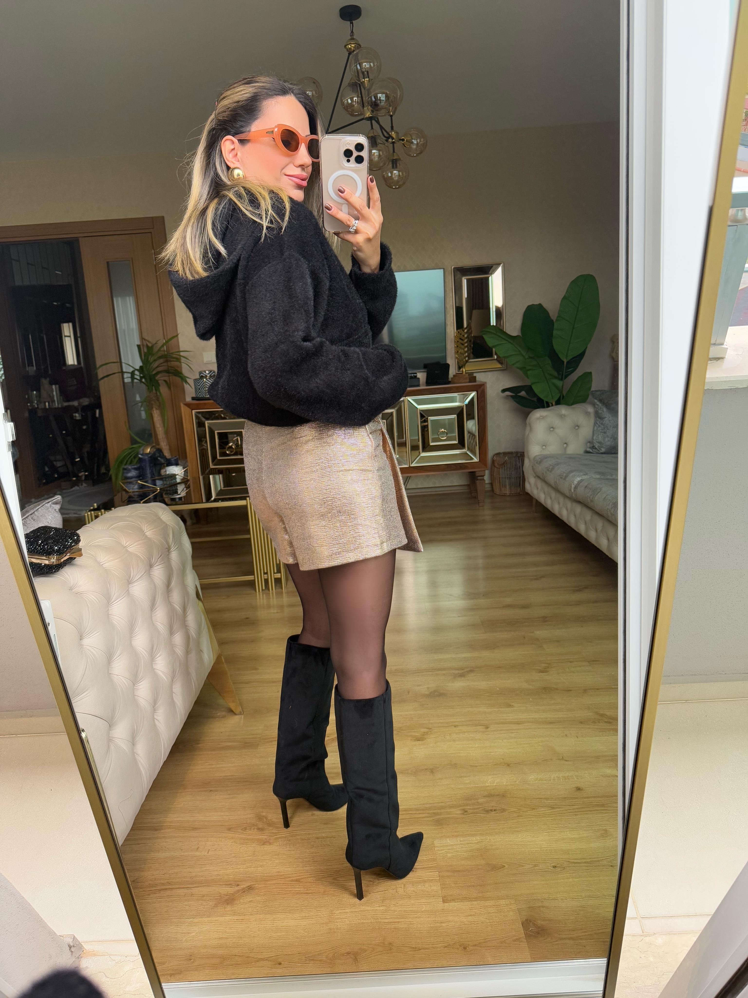 8876 Düğümlü Şort  Etek