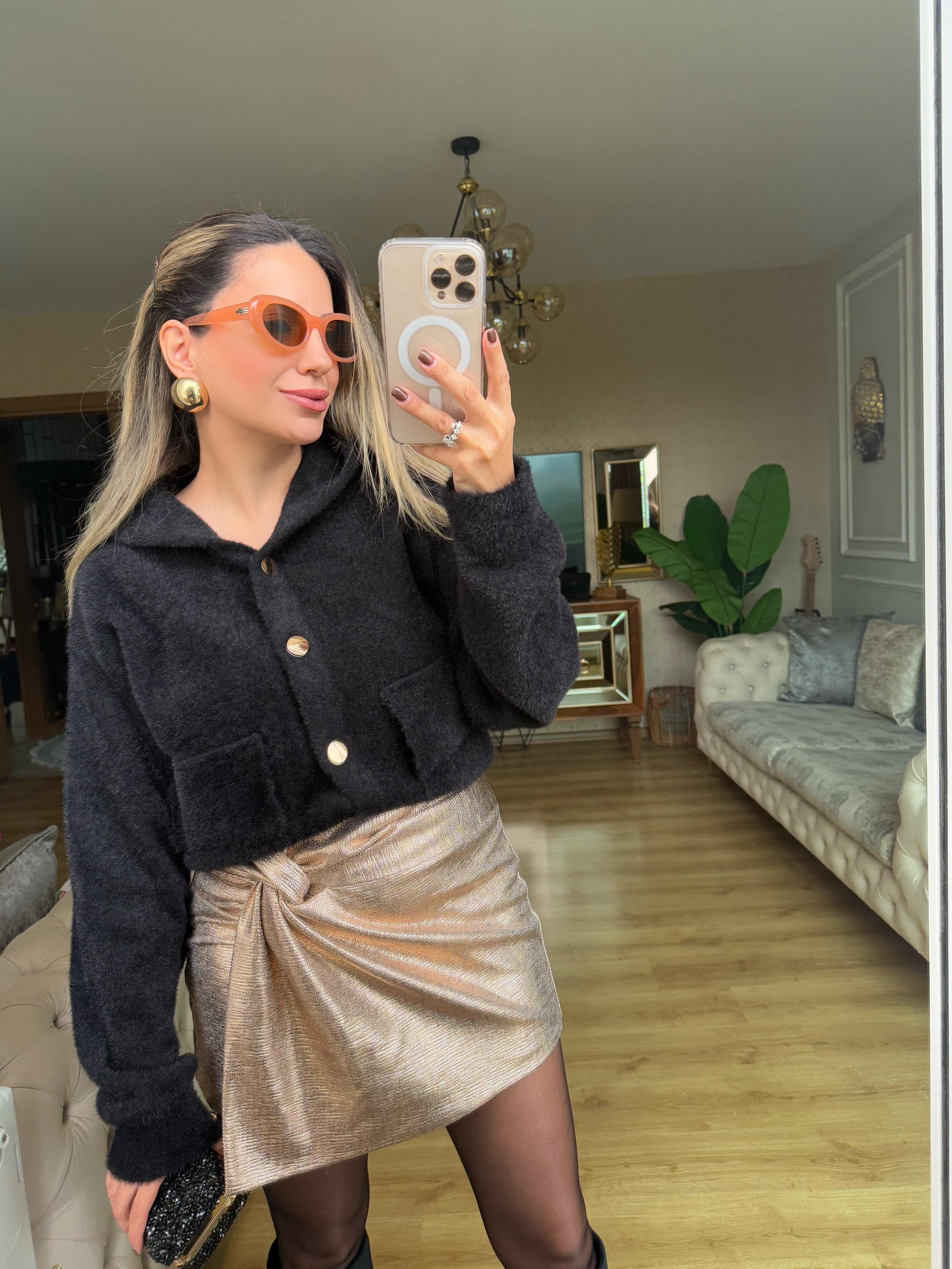 8876 Düğümlü Şort  Etek