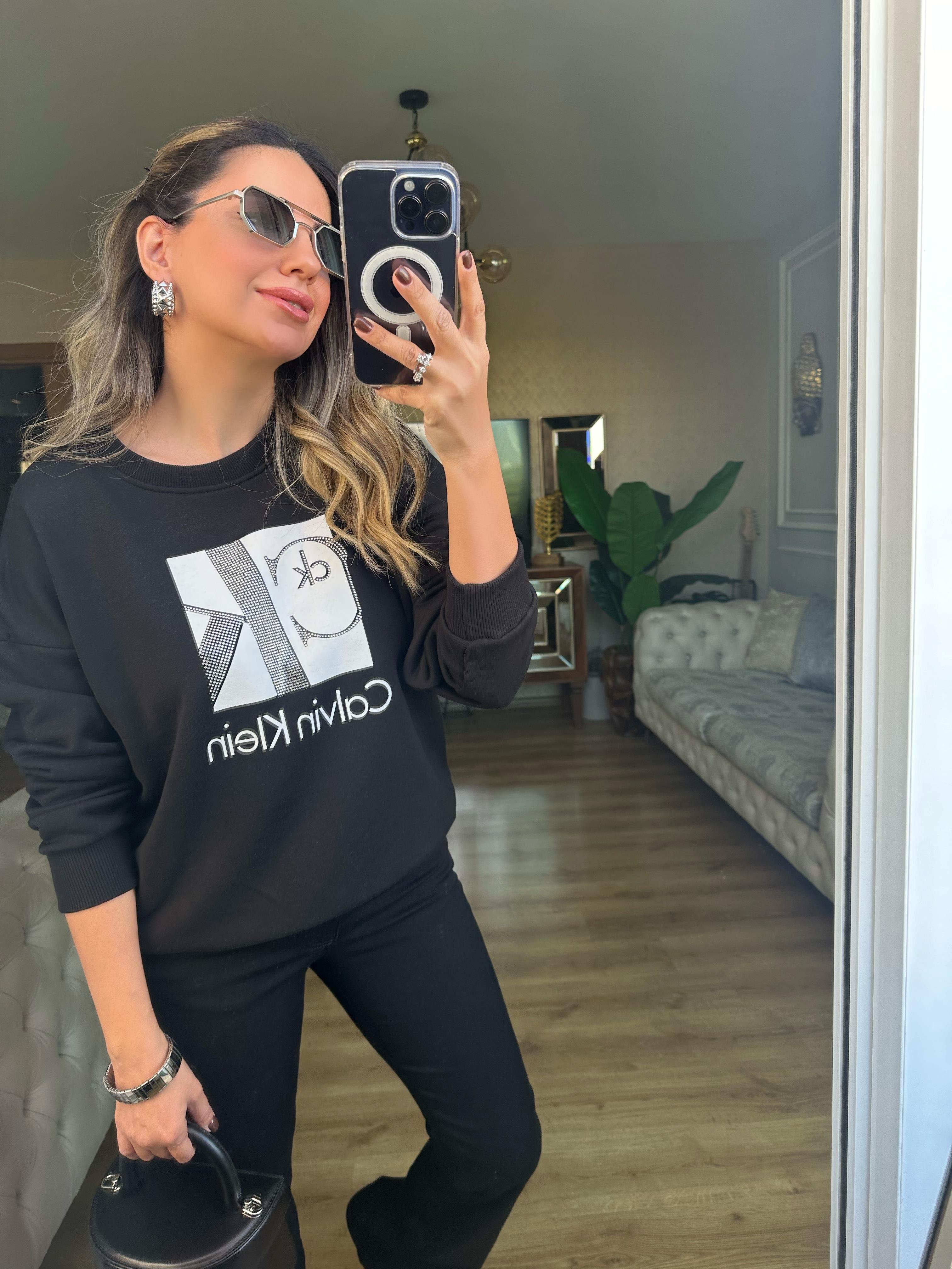 8878 Ck Taşlı Sweatshirt