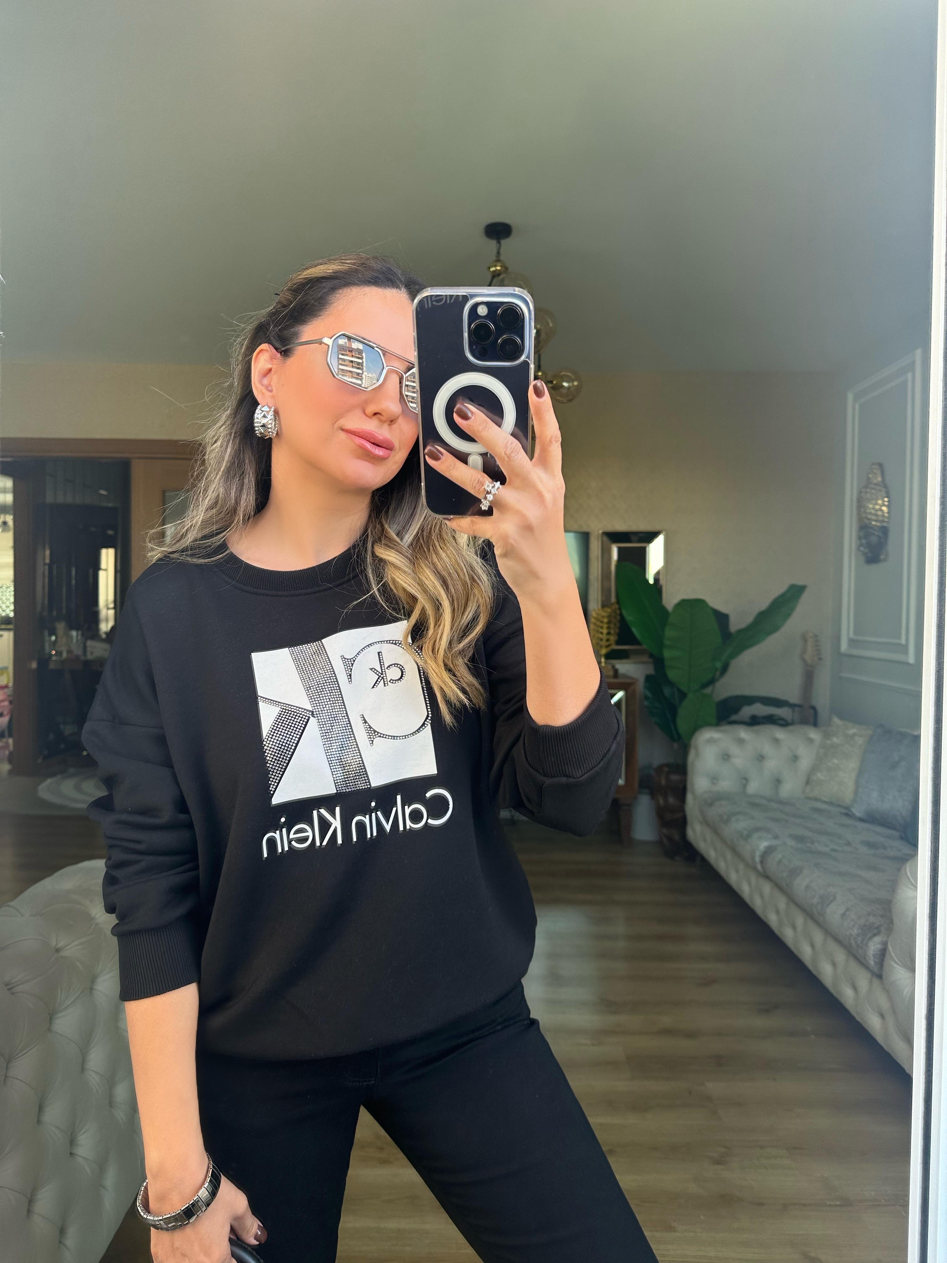 8878 Ck Taşlı Sweatshirt