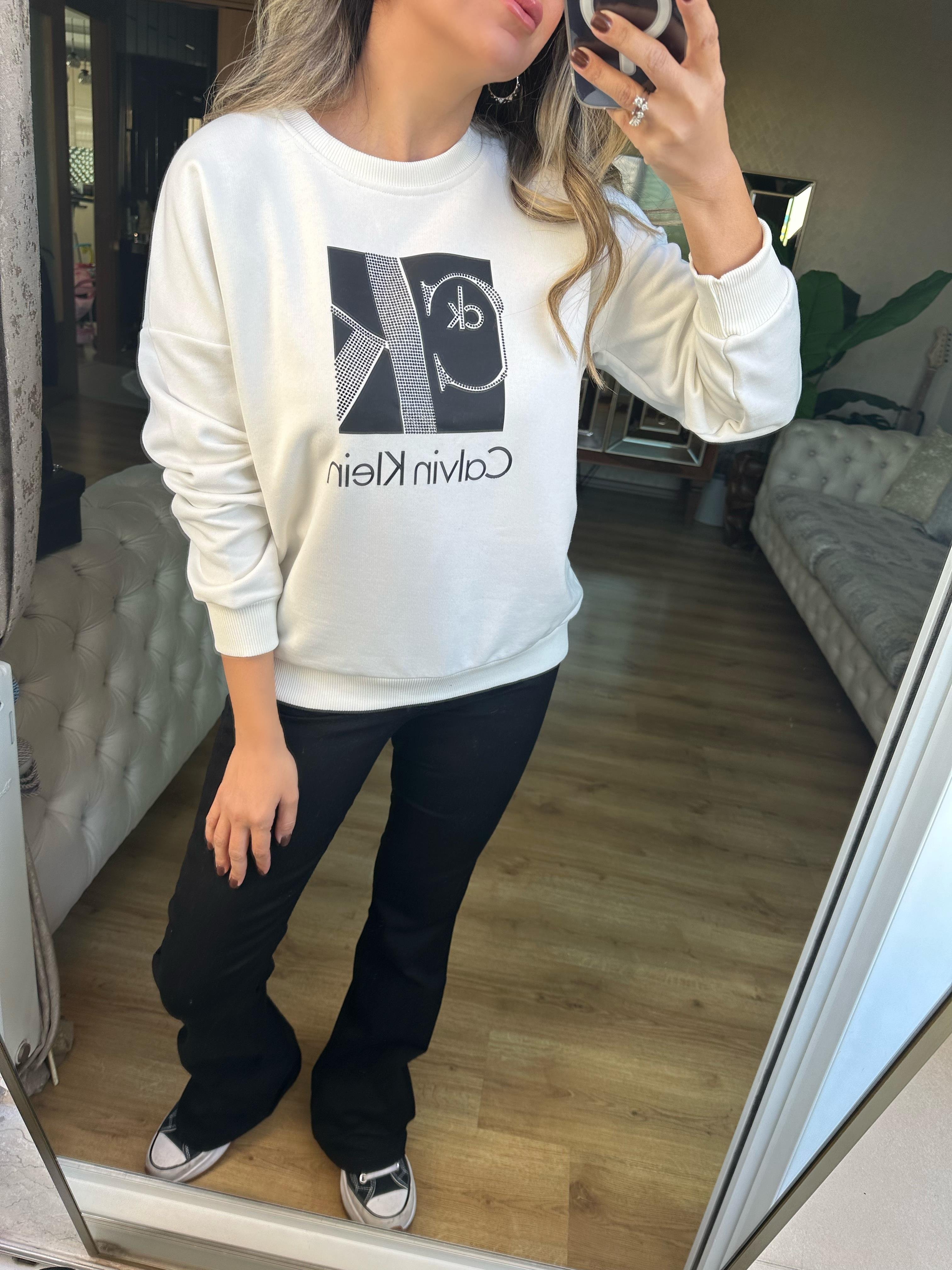 8878 Ck Taşlı Sweatshirt
