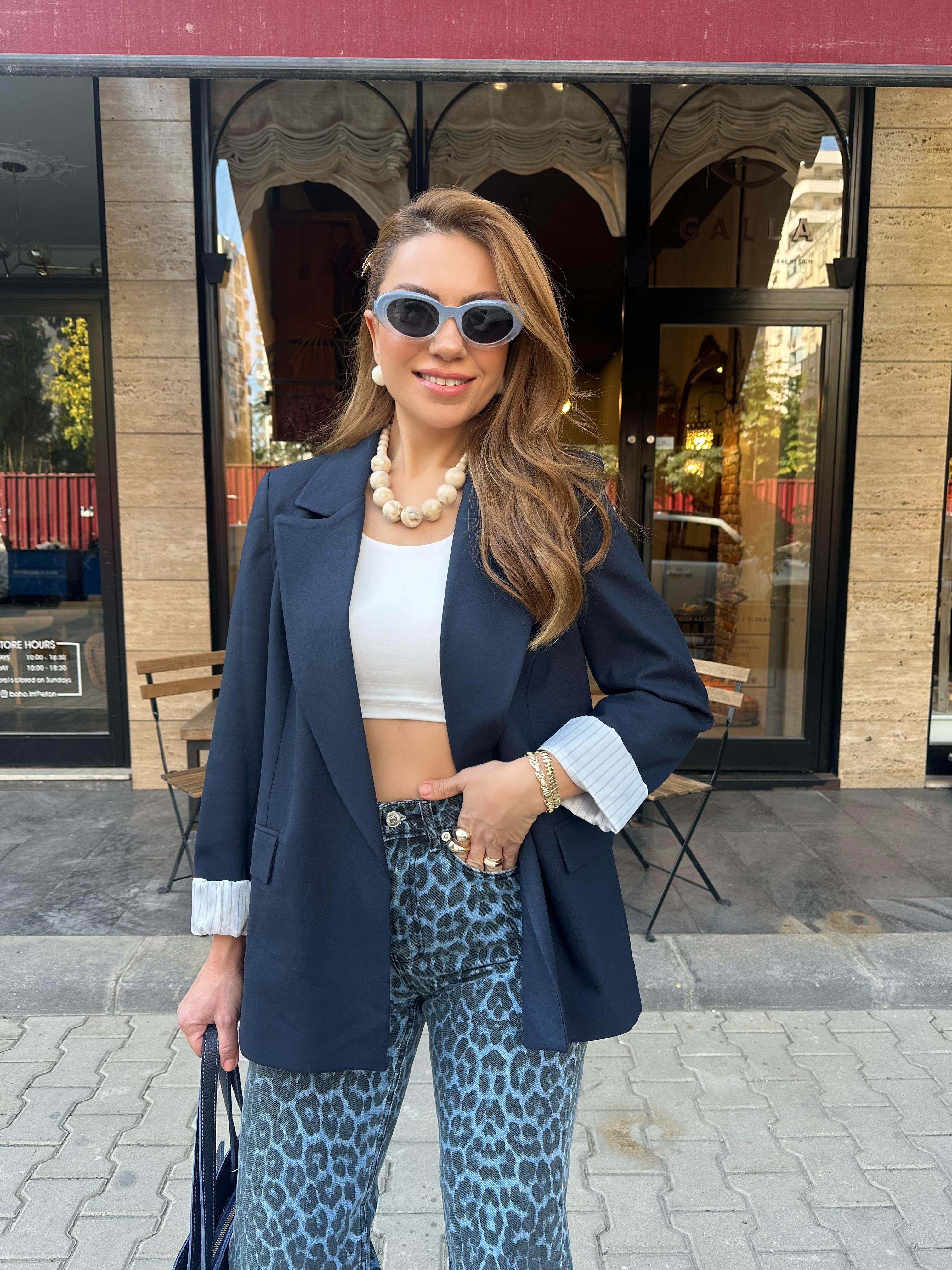 8918 Lacivert Blazer Ceket