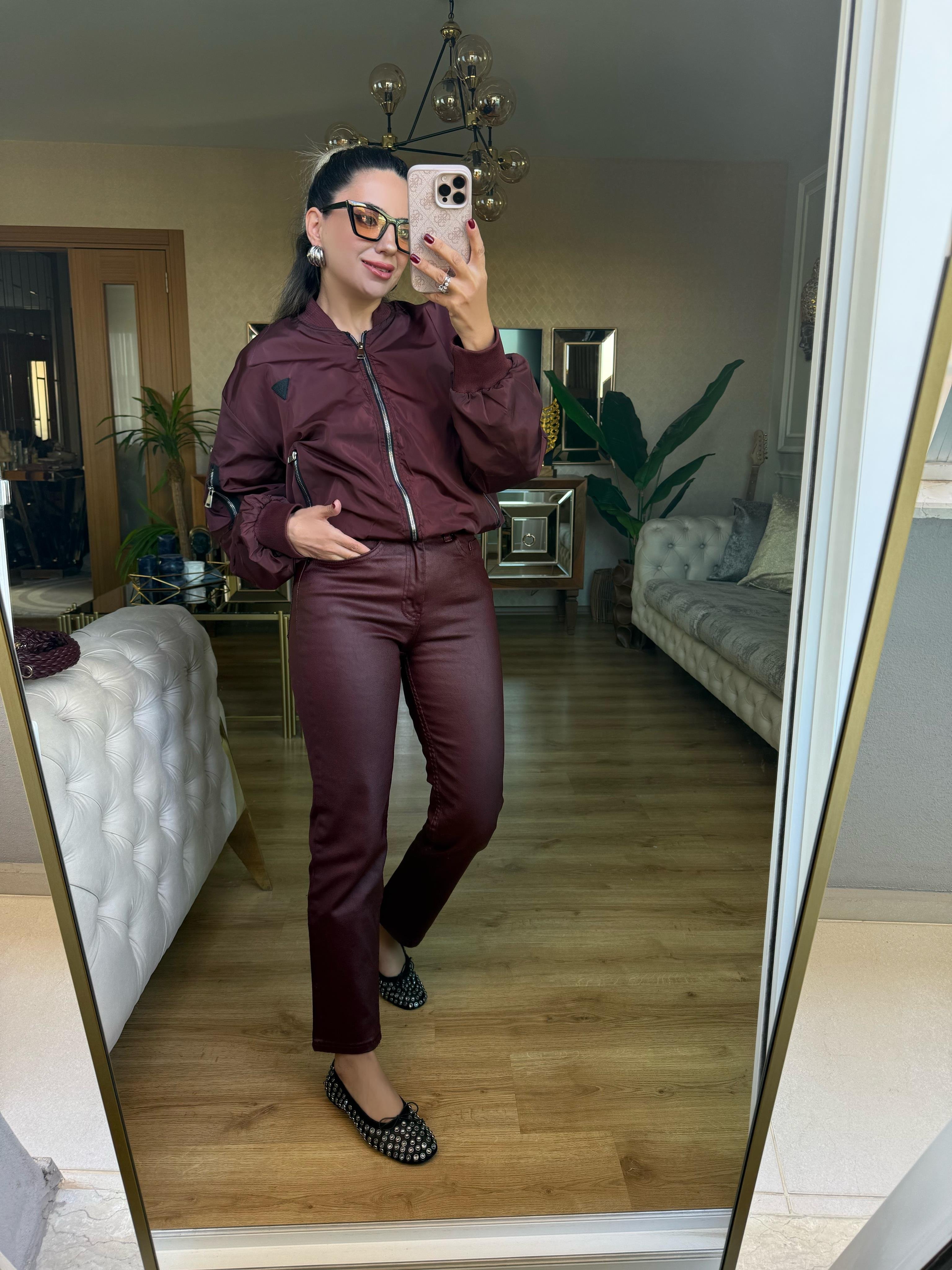 8935 Mumlu Kaplama Pantolon