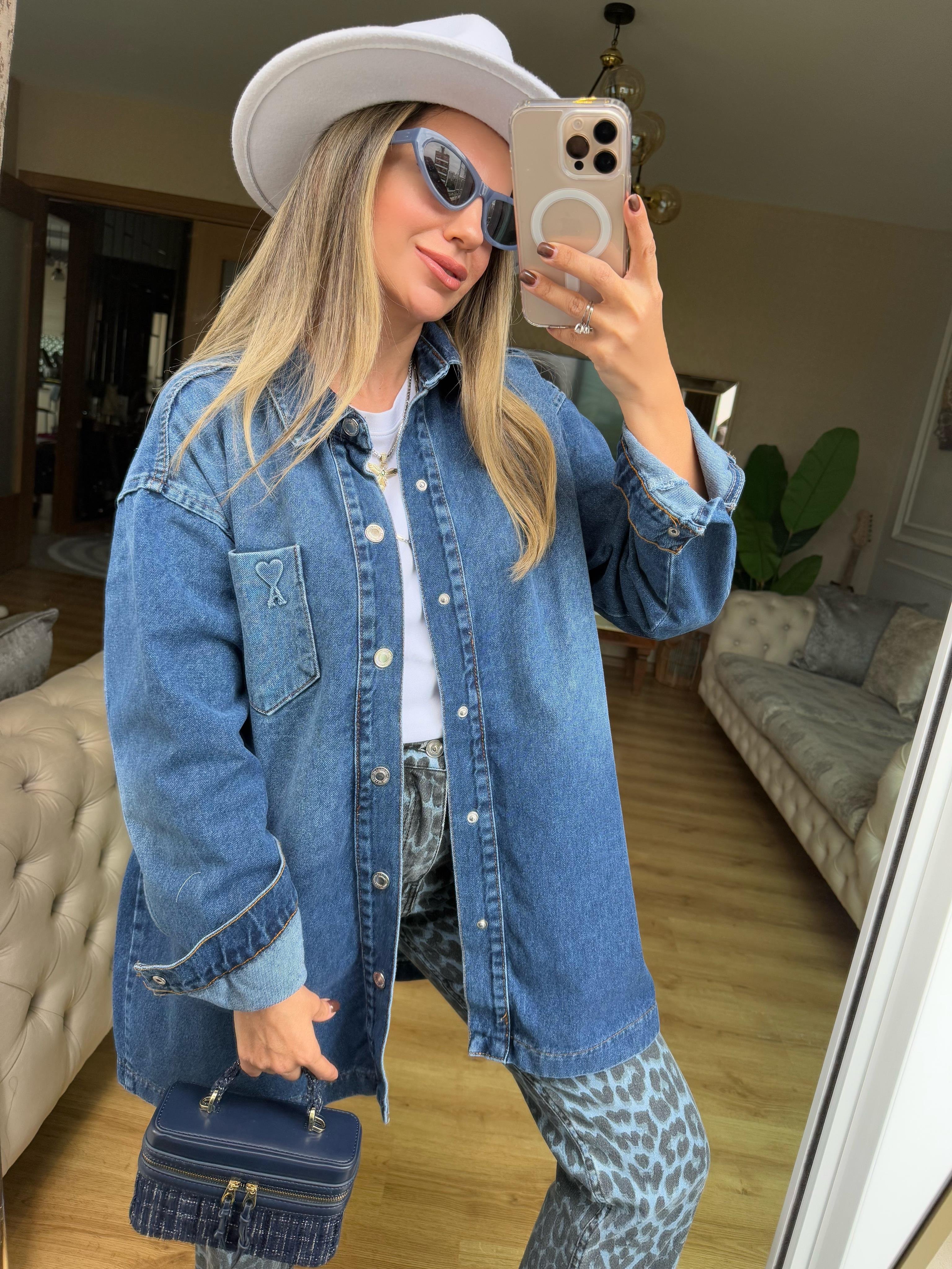 8946 Orj Marka Denim Gömlek