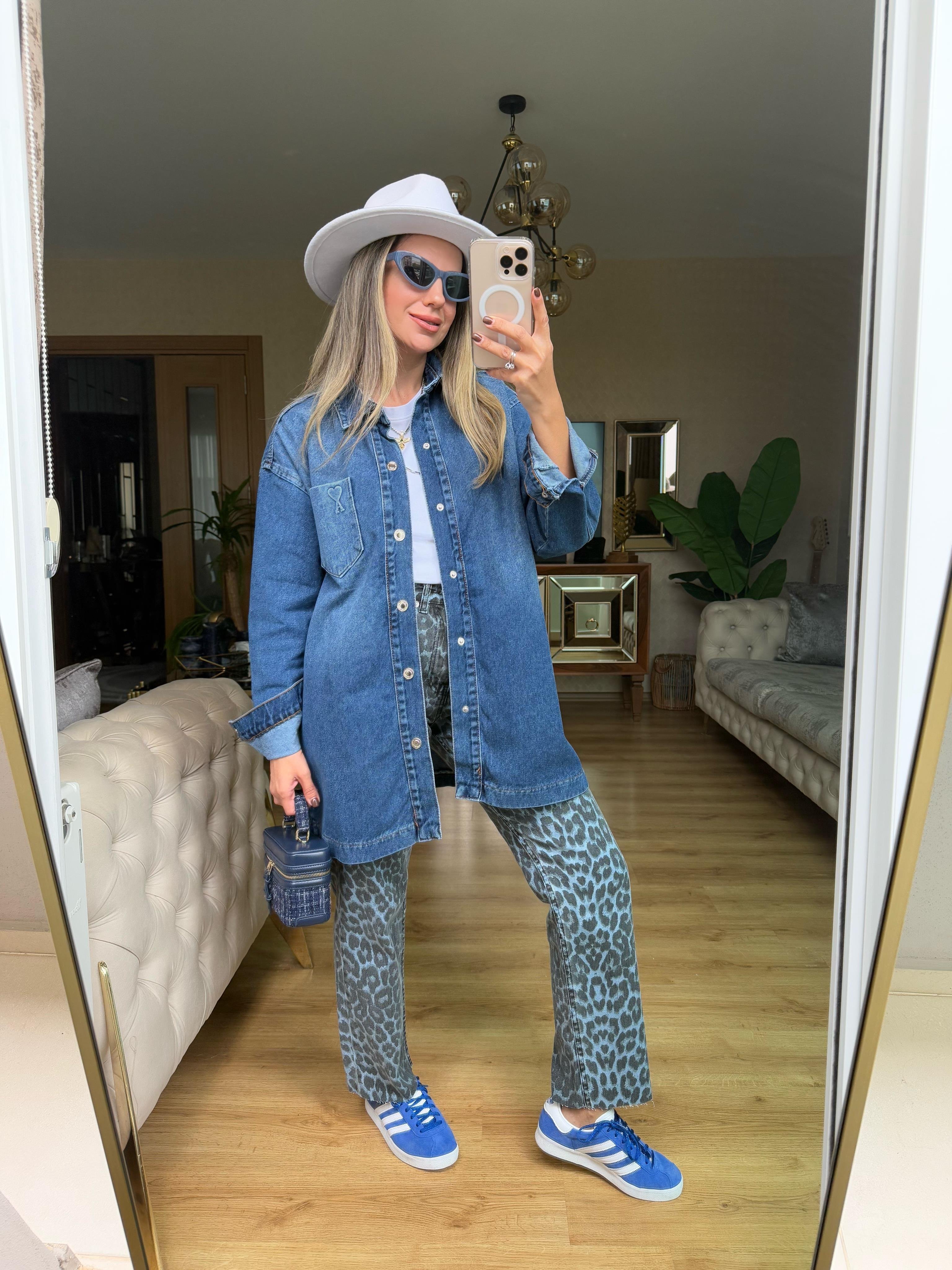 8946 Orj Marka Denim Gömlek