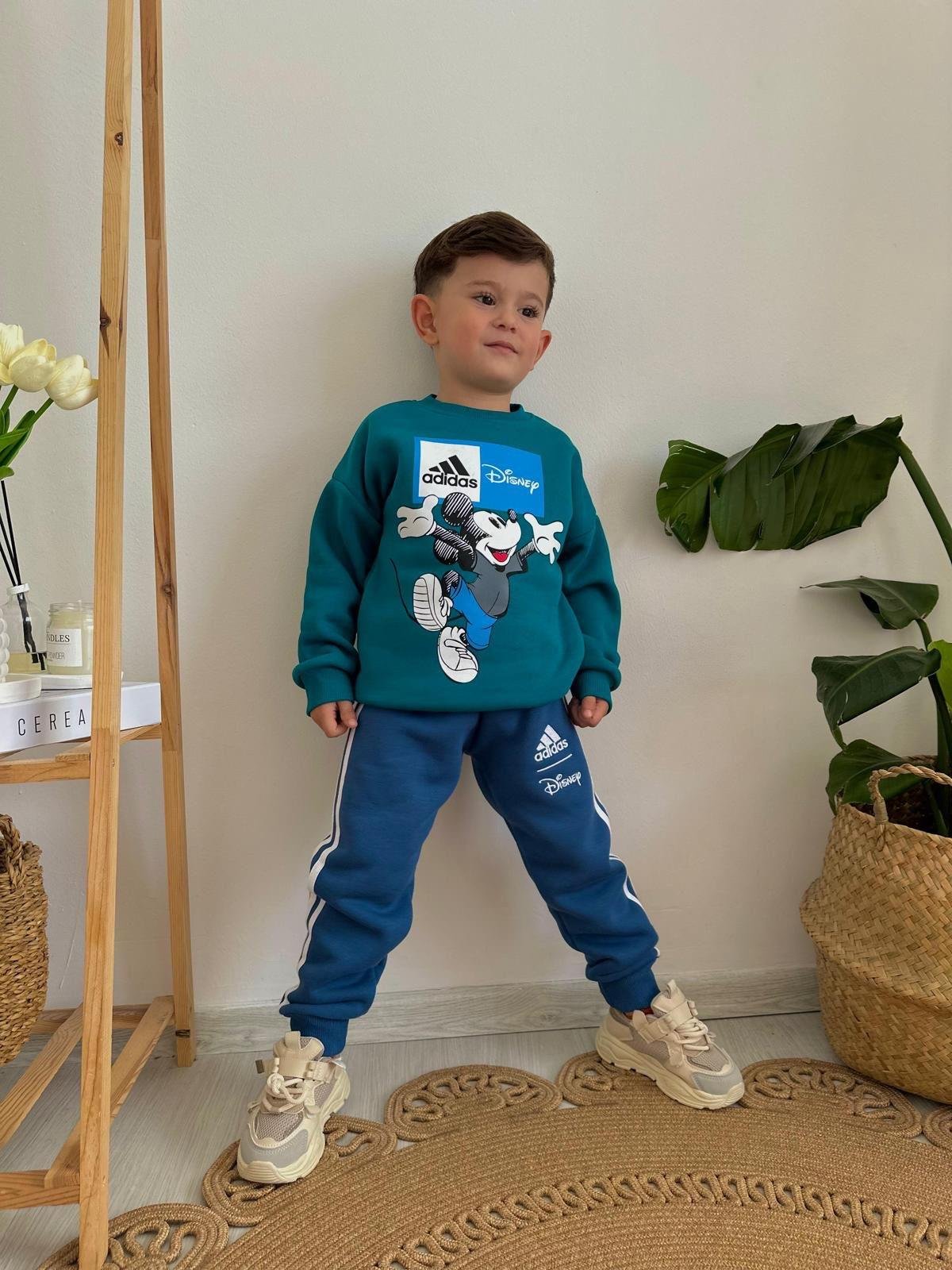 8985 Kids Üç İplik Baskılı Şardonlu Takım 3-4/9-10 Yaş