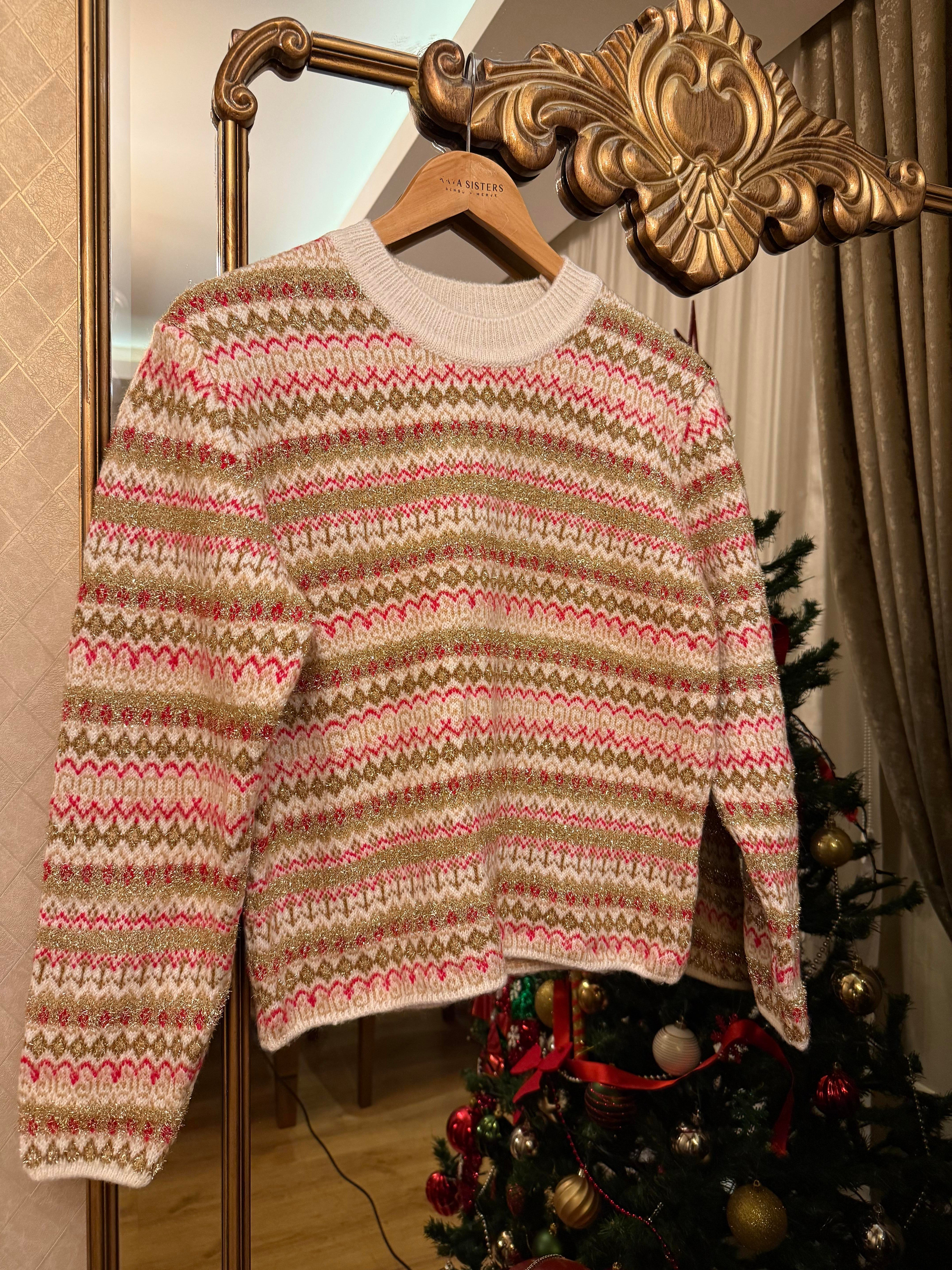9023 Gold Sim Detaylı Kazak