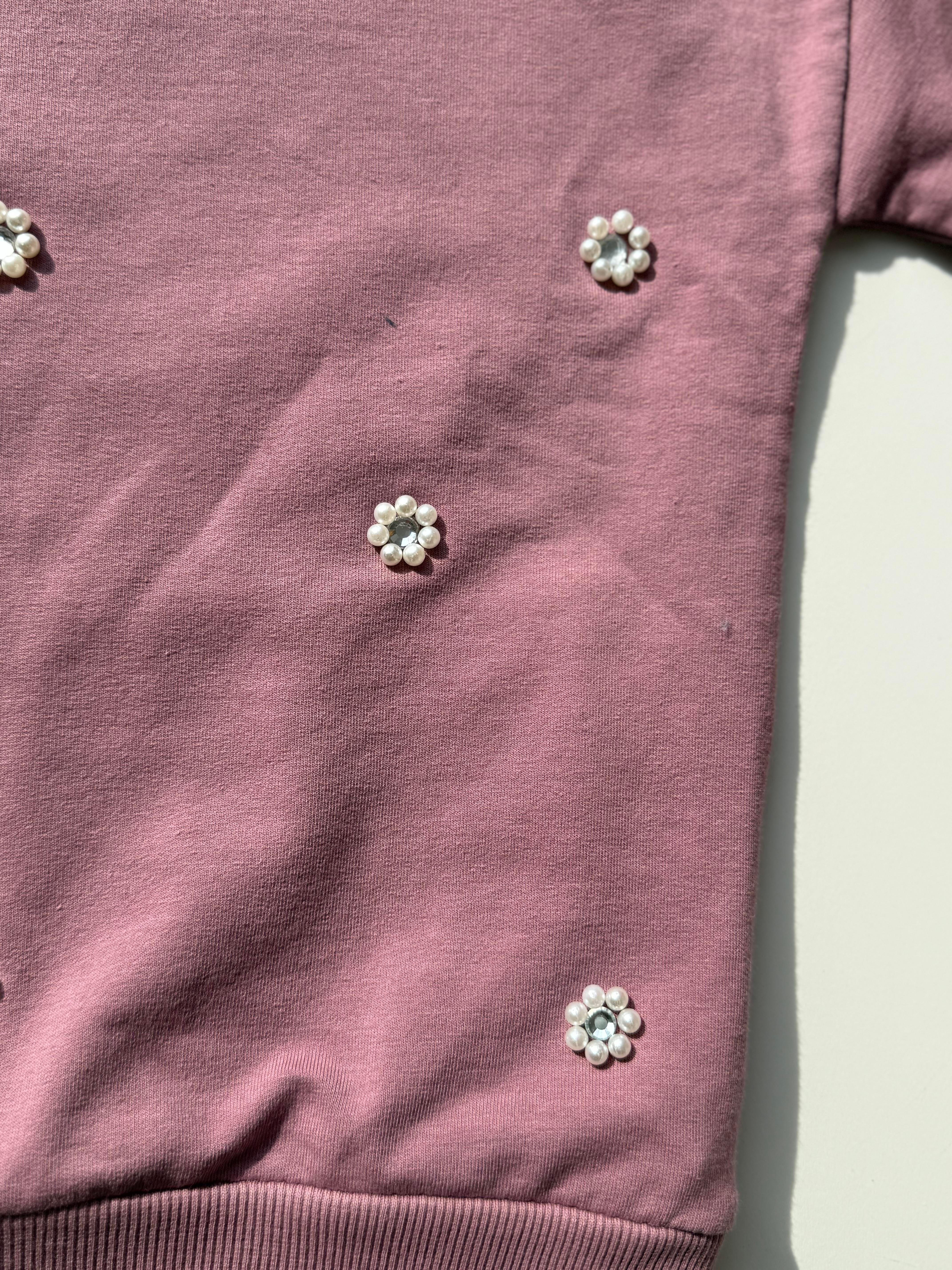 9130 Kids İncili Sweatshirt 5-6/13-14 Yaş