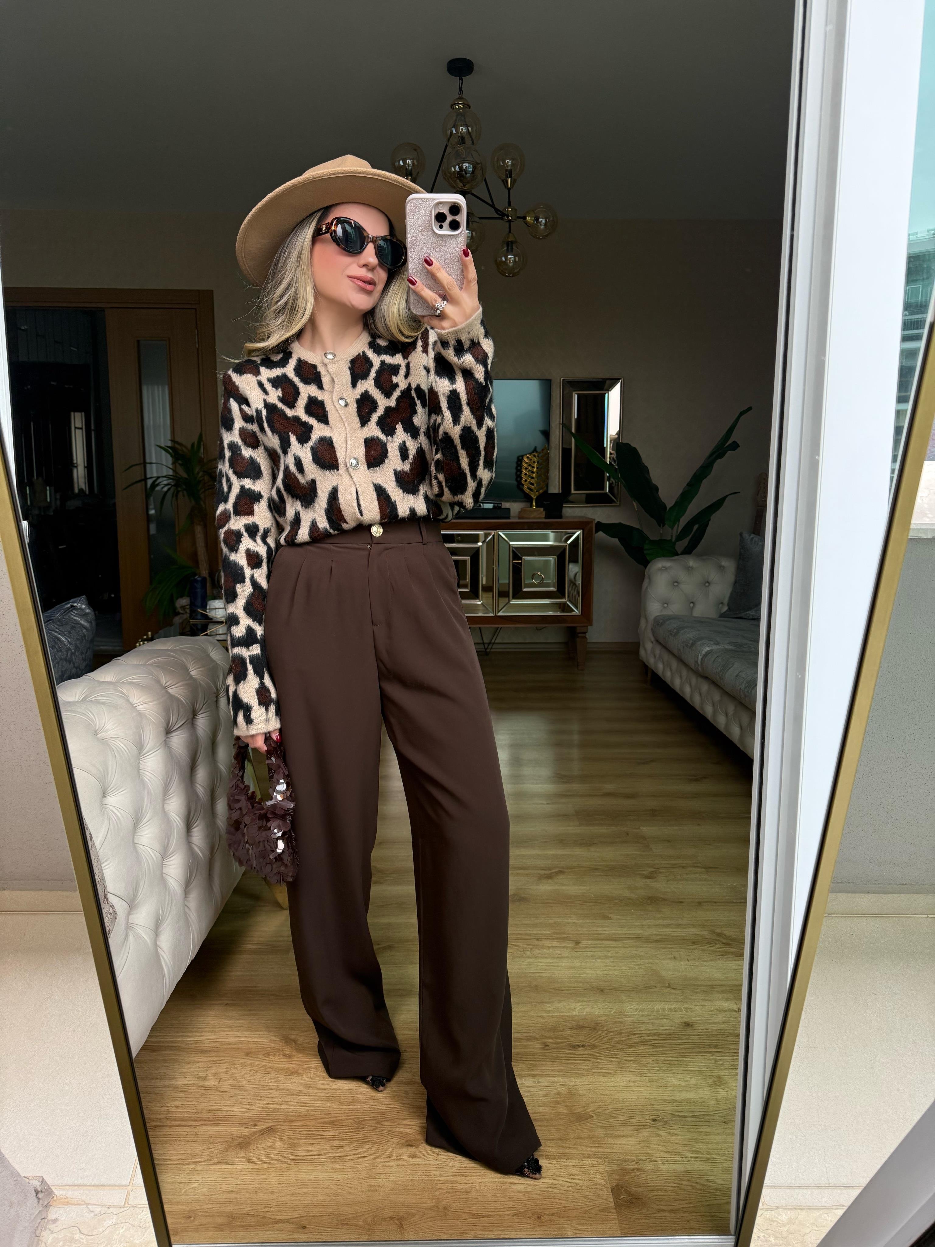 9166 Pileli Palazzo Pantolon