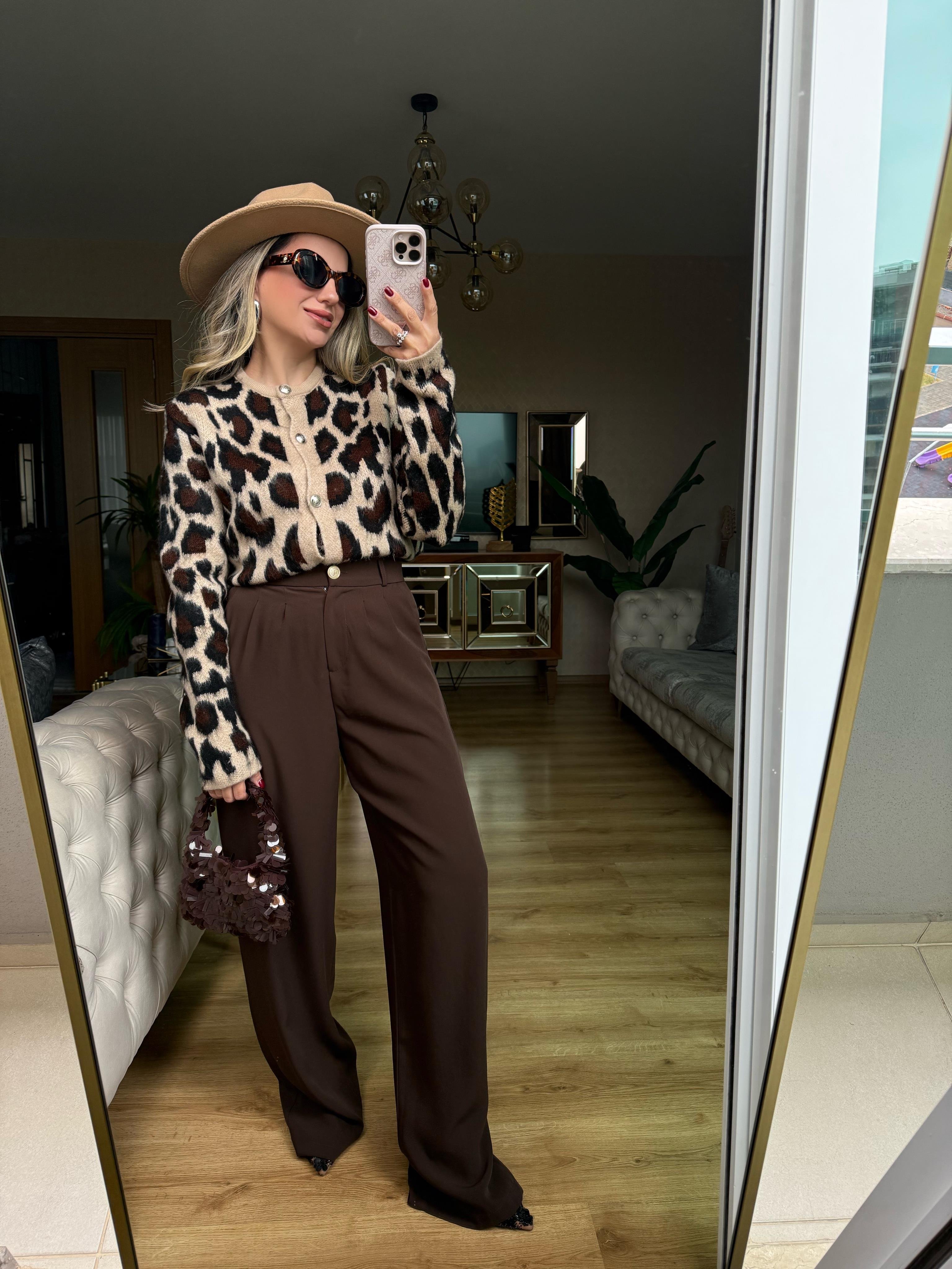 9166 Pileli Palazzo Pantolon