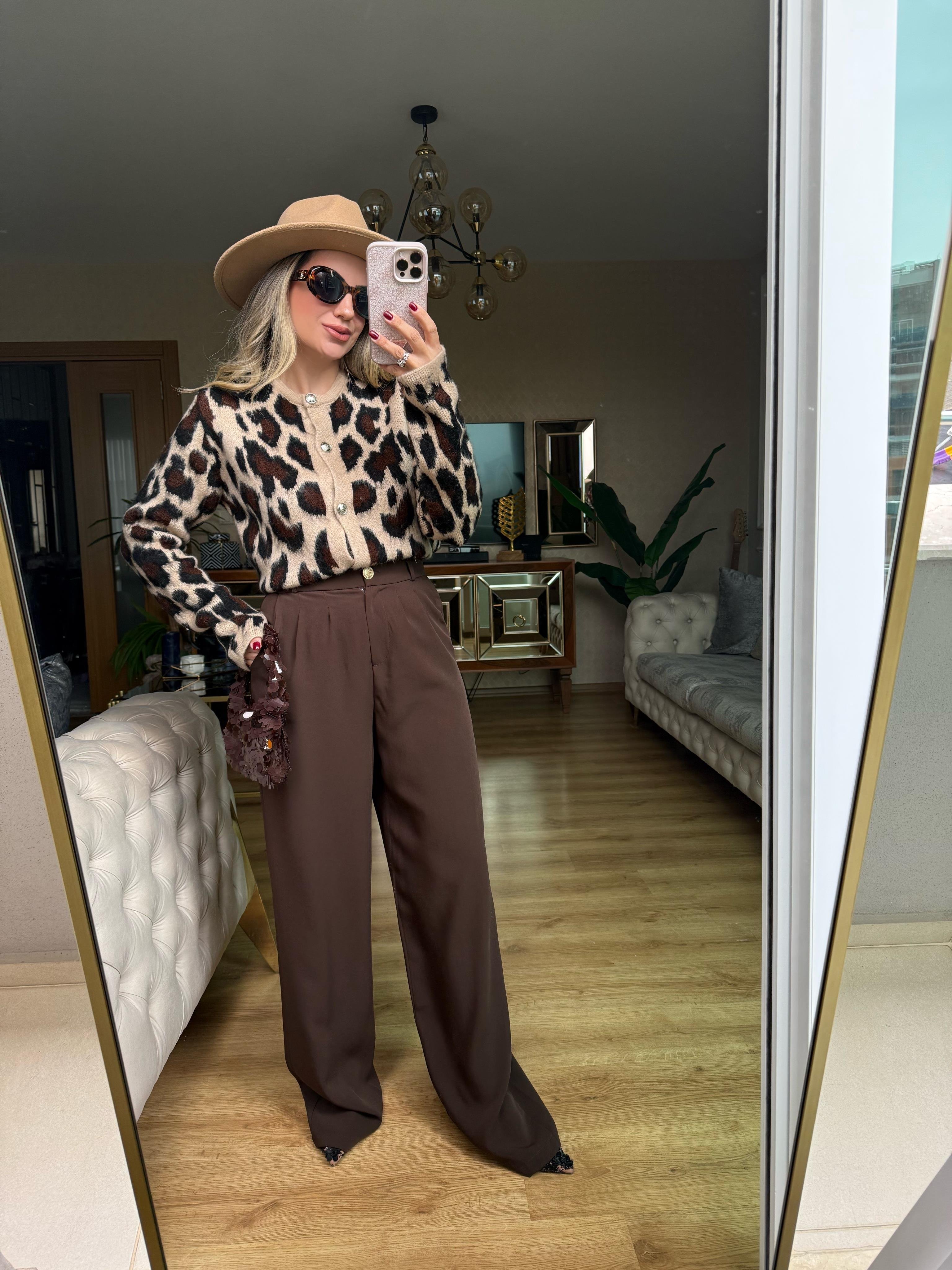 9166 Pileli Palazzo Pantolon