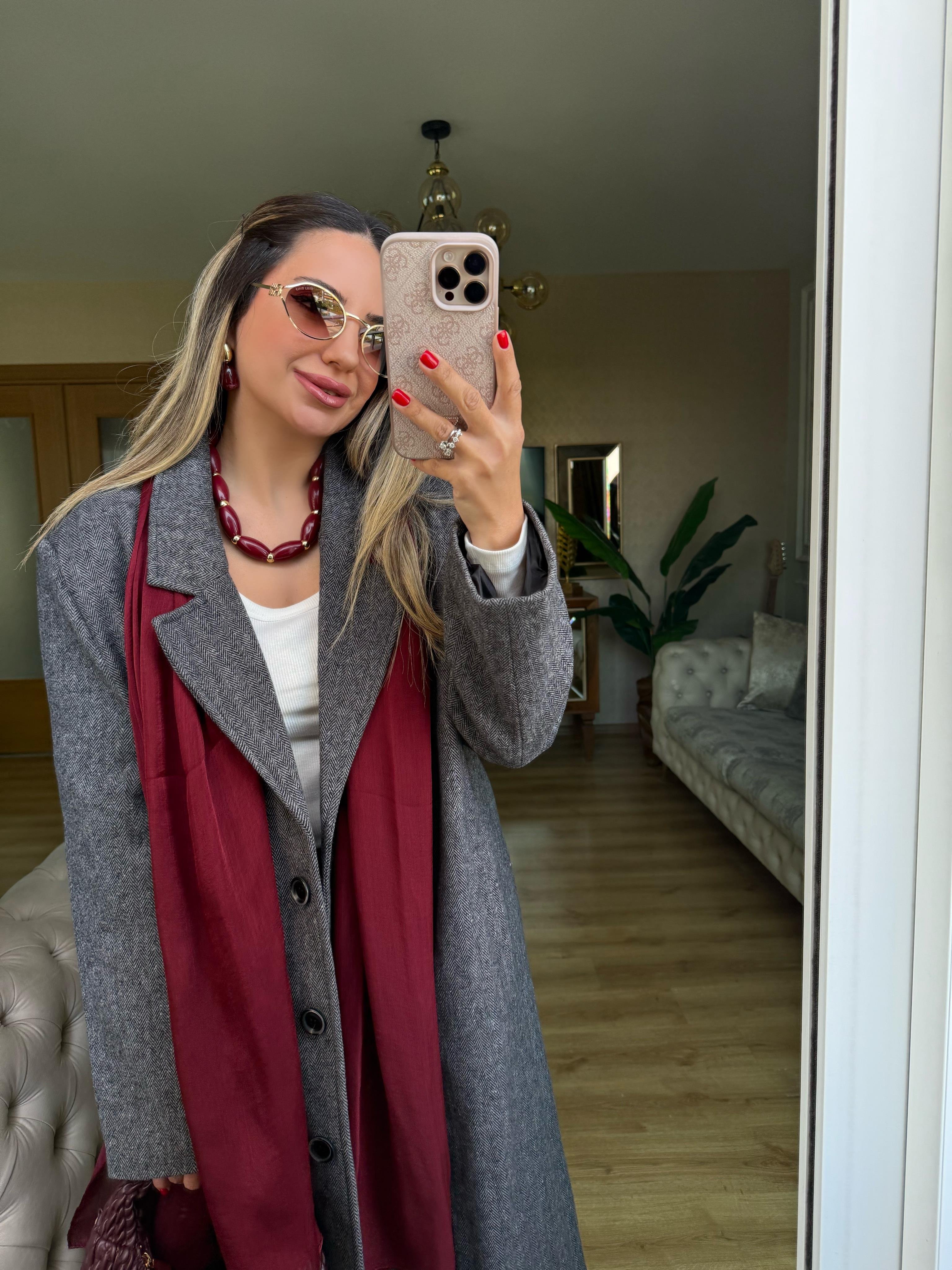 9180 Maskülen Antrasit Kaban