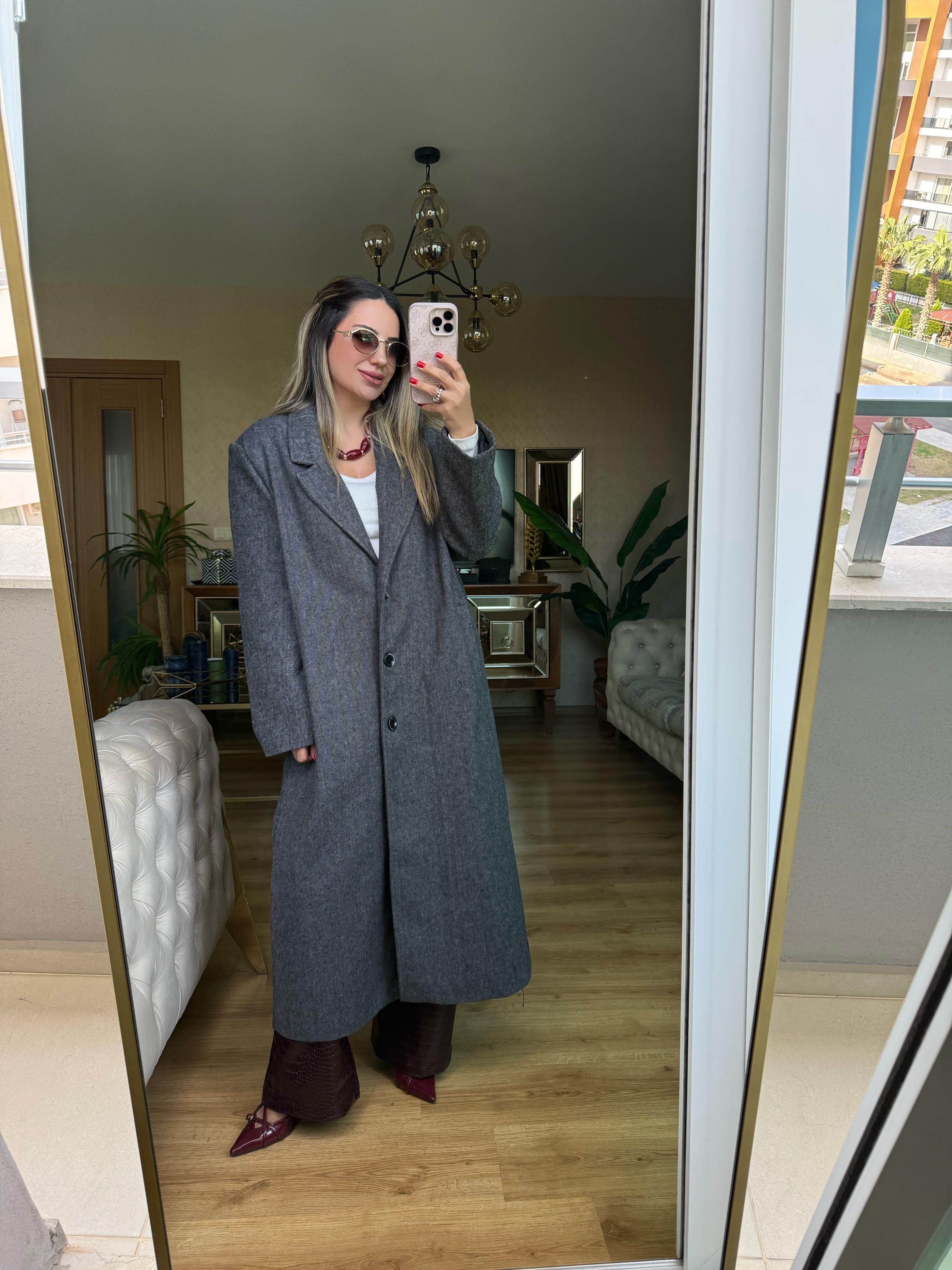 9180 Maskülen Antrasit Kaban