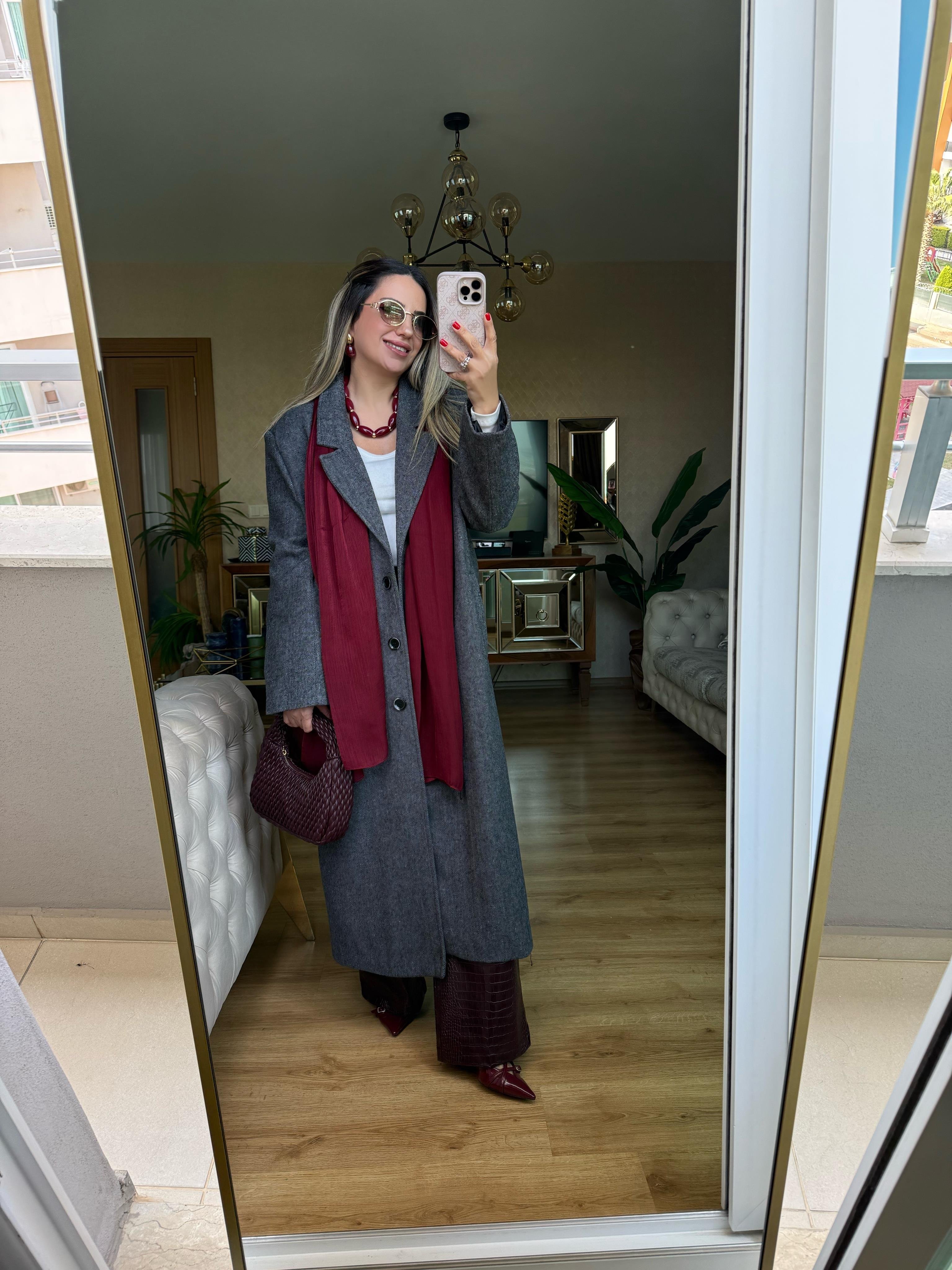 9180 Maskülen Antrasit Kaban