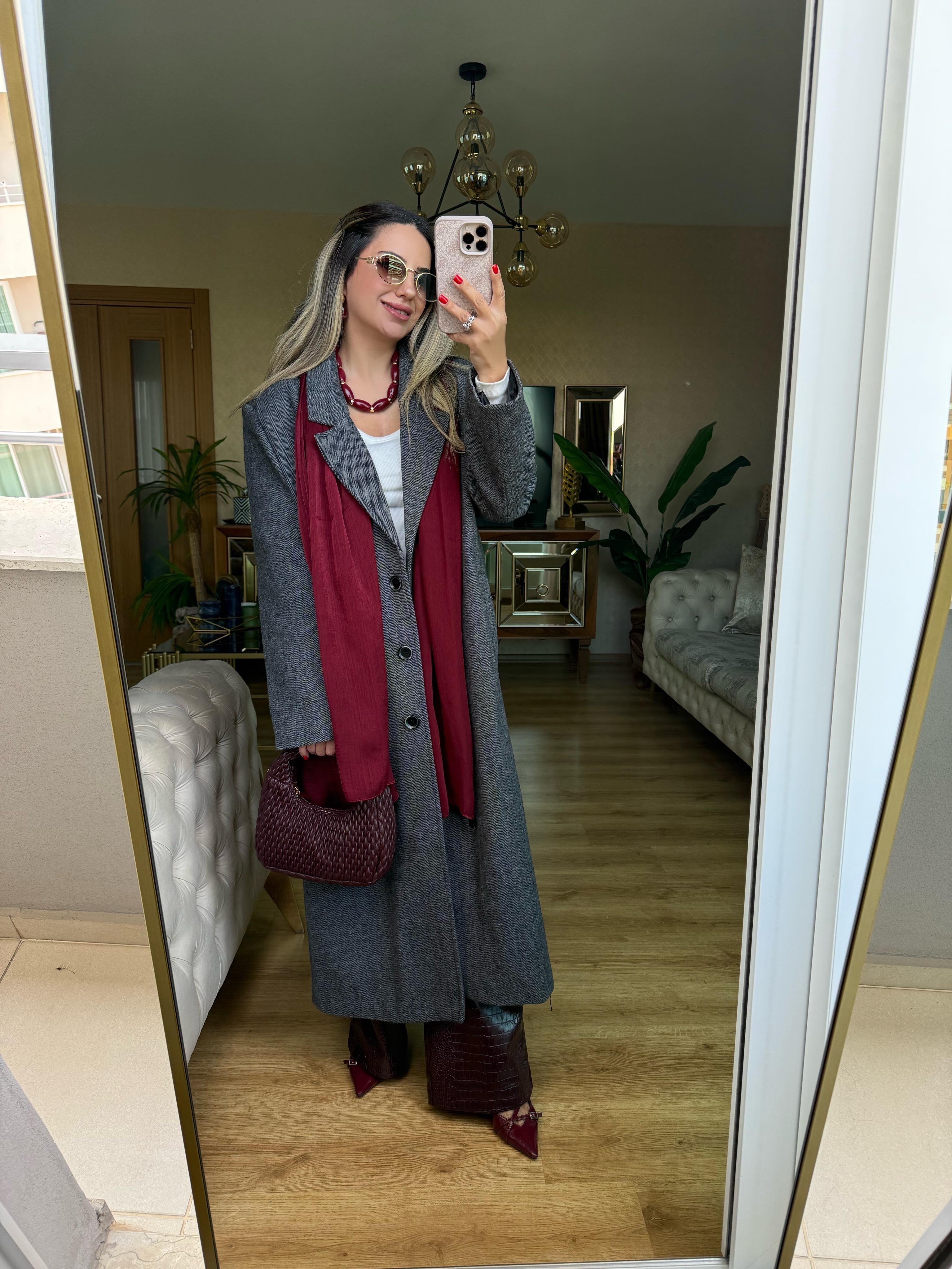 9180 Maskülen Antrasit Kaban
