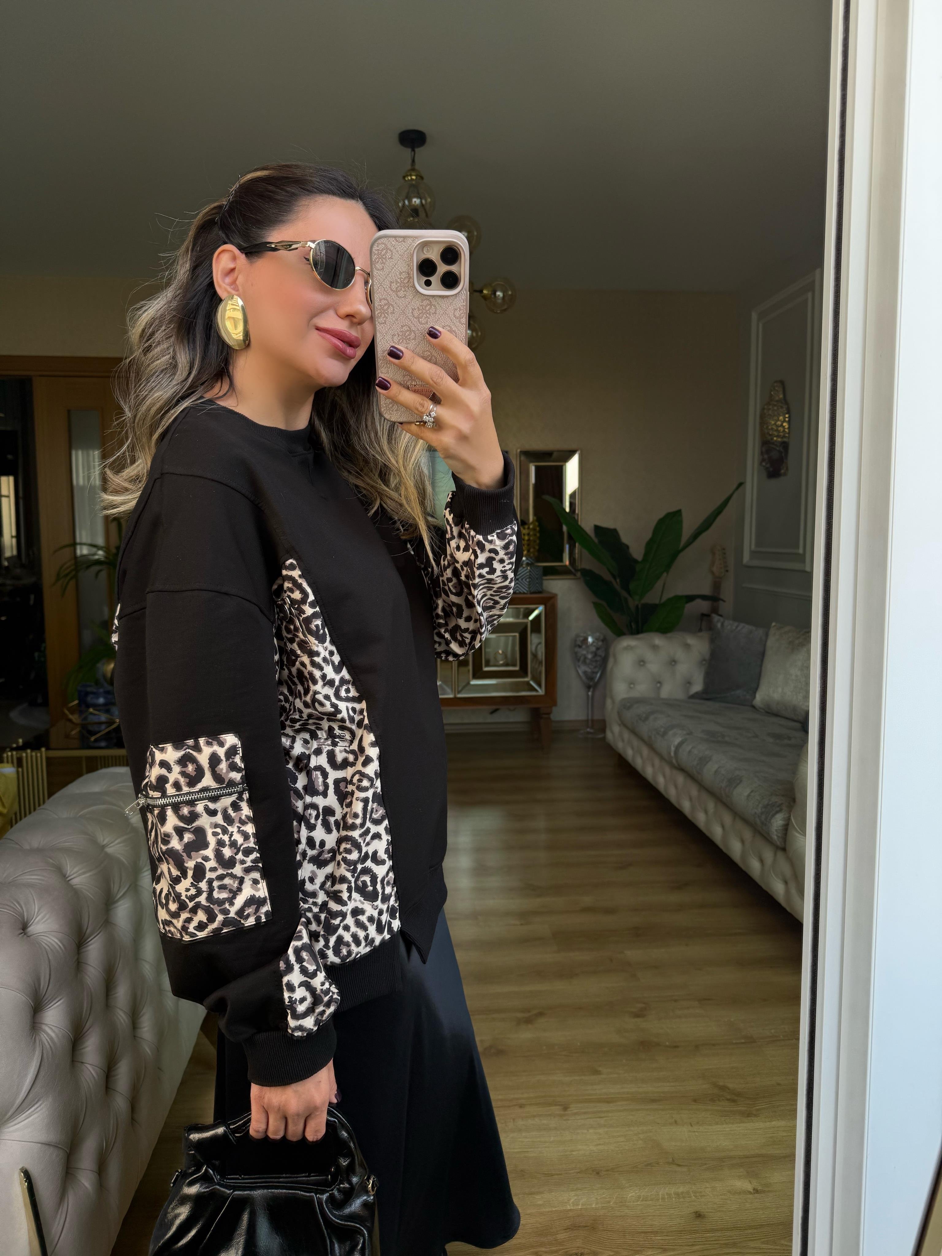 9270 Leopar Garnili Sweatshirt