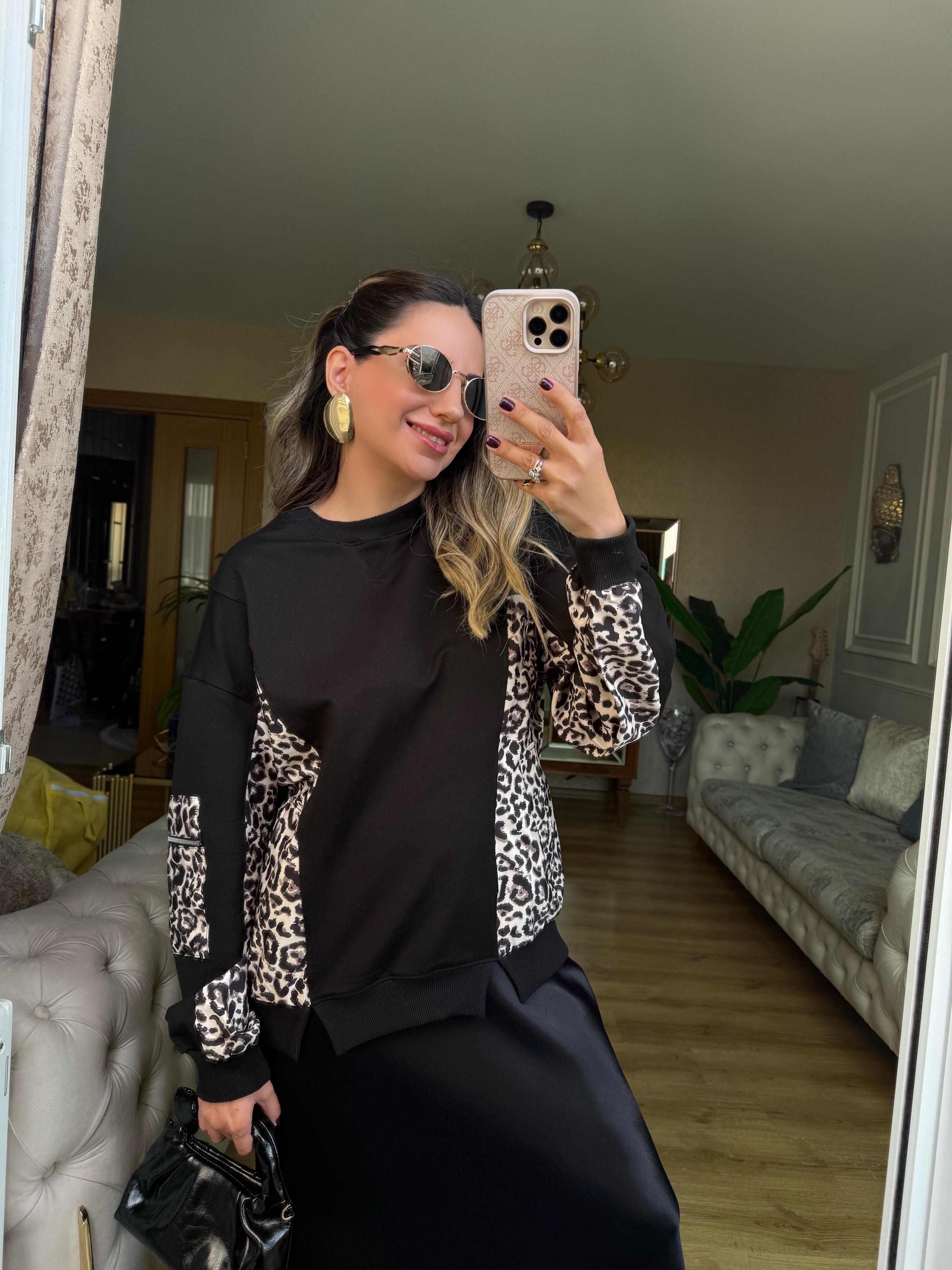 9270 Leopar Garnili Sweatshirt
