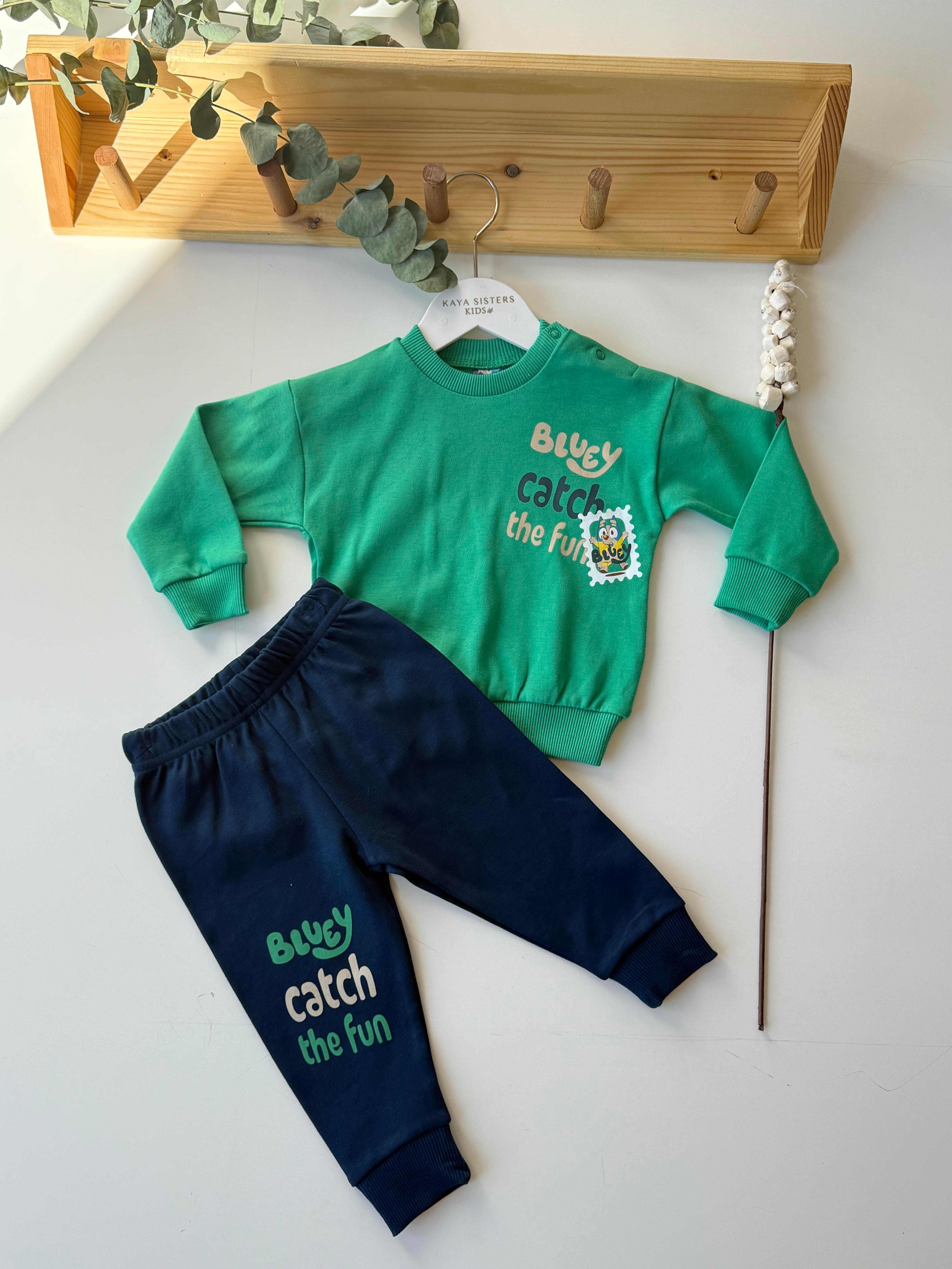 9276 Kids Bluey Baskılı Takım 9 ay/2 Yaş