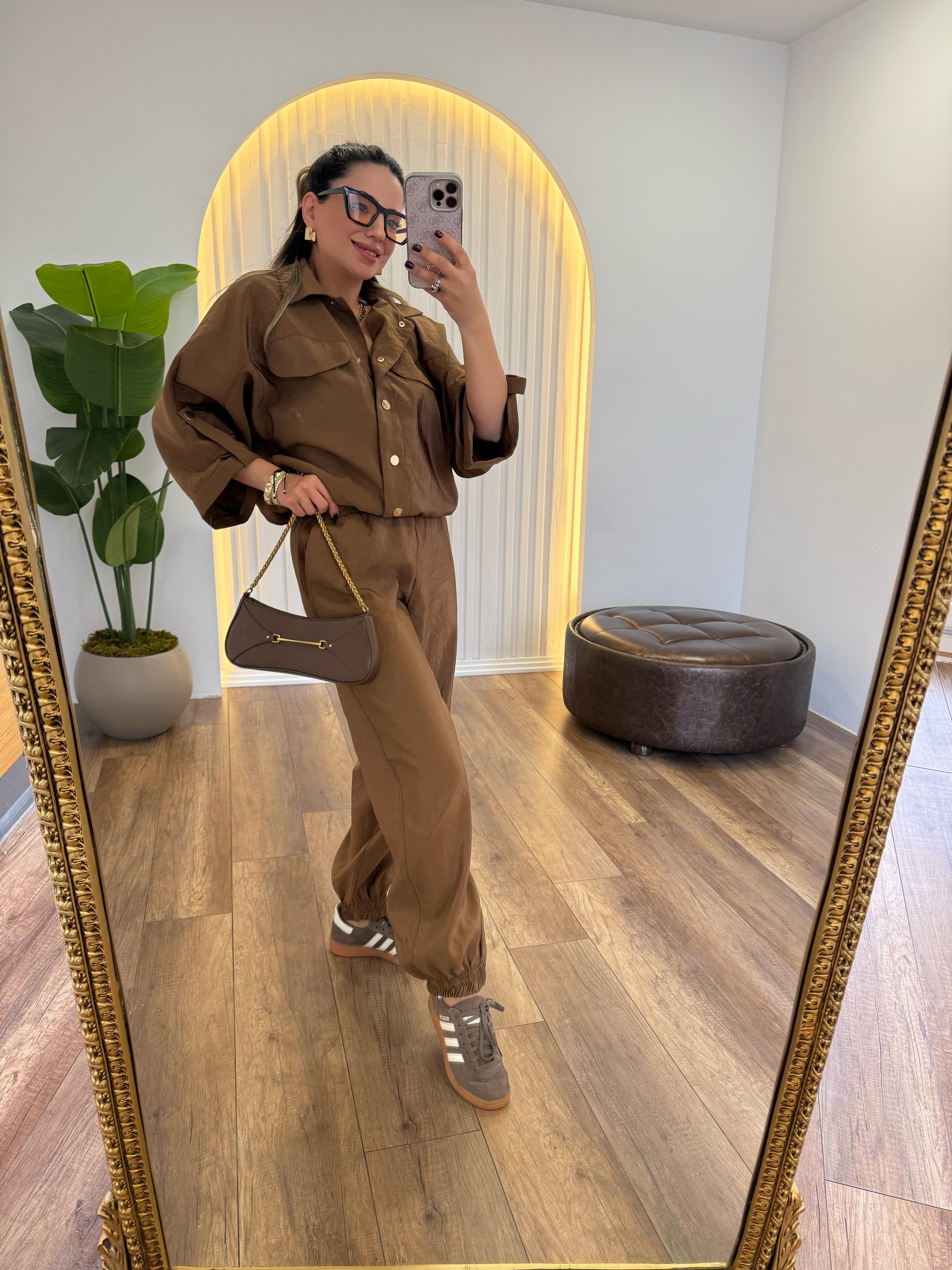9294 Gold Düğmeli Ceket Jogger Pantolon Takım