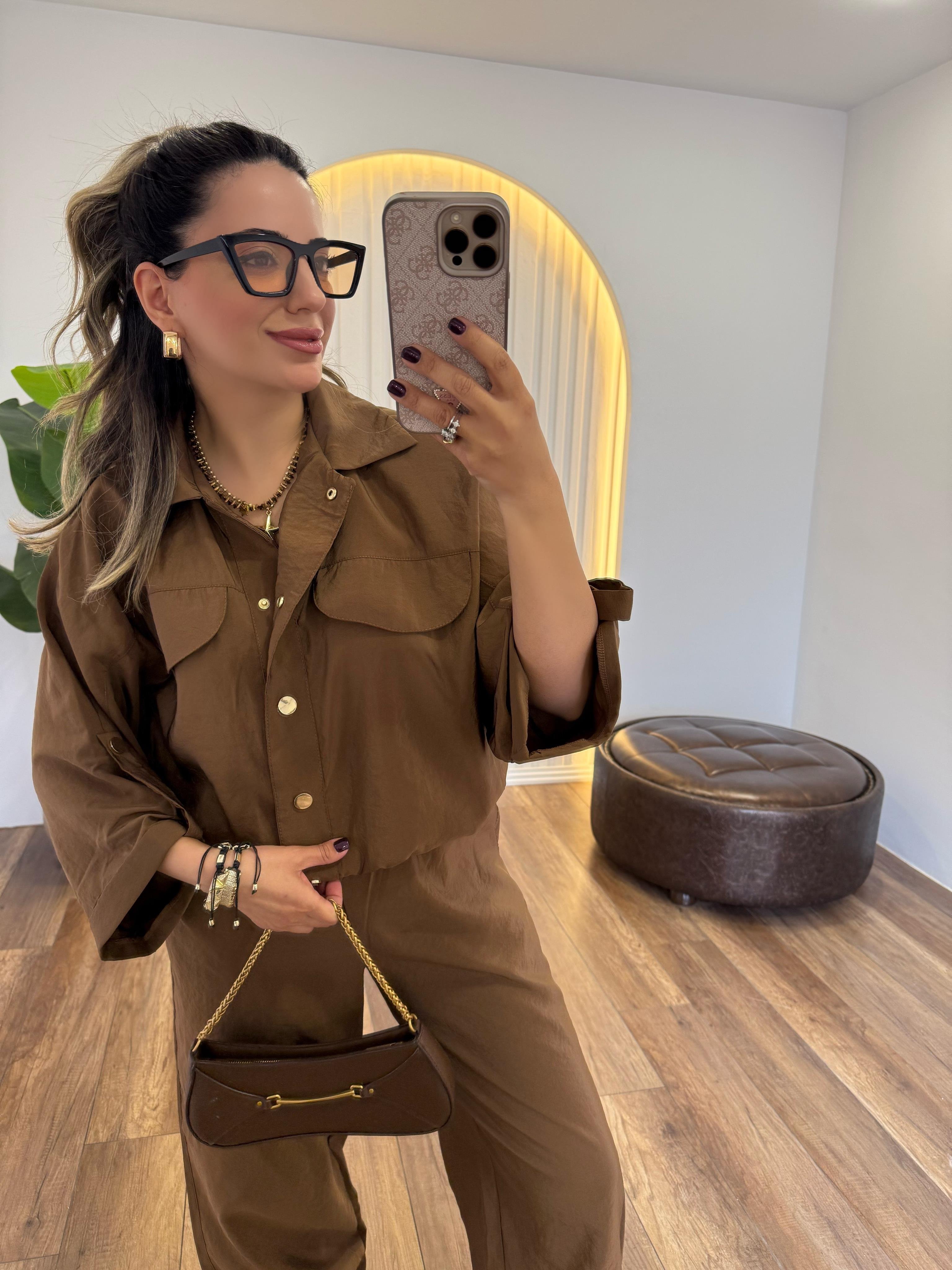 9294 Gold Düğmeli Ceket Jogger Pantolon Takım