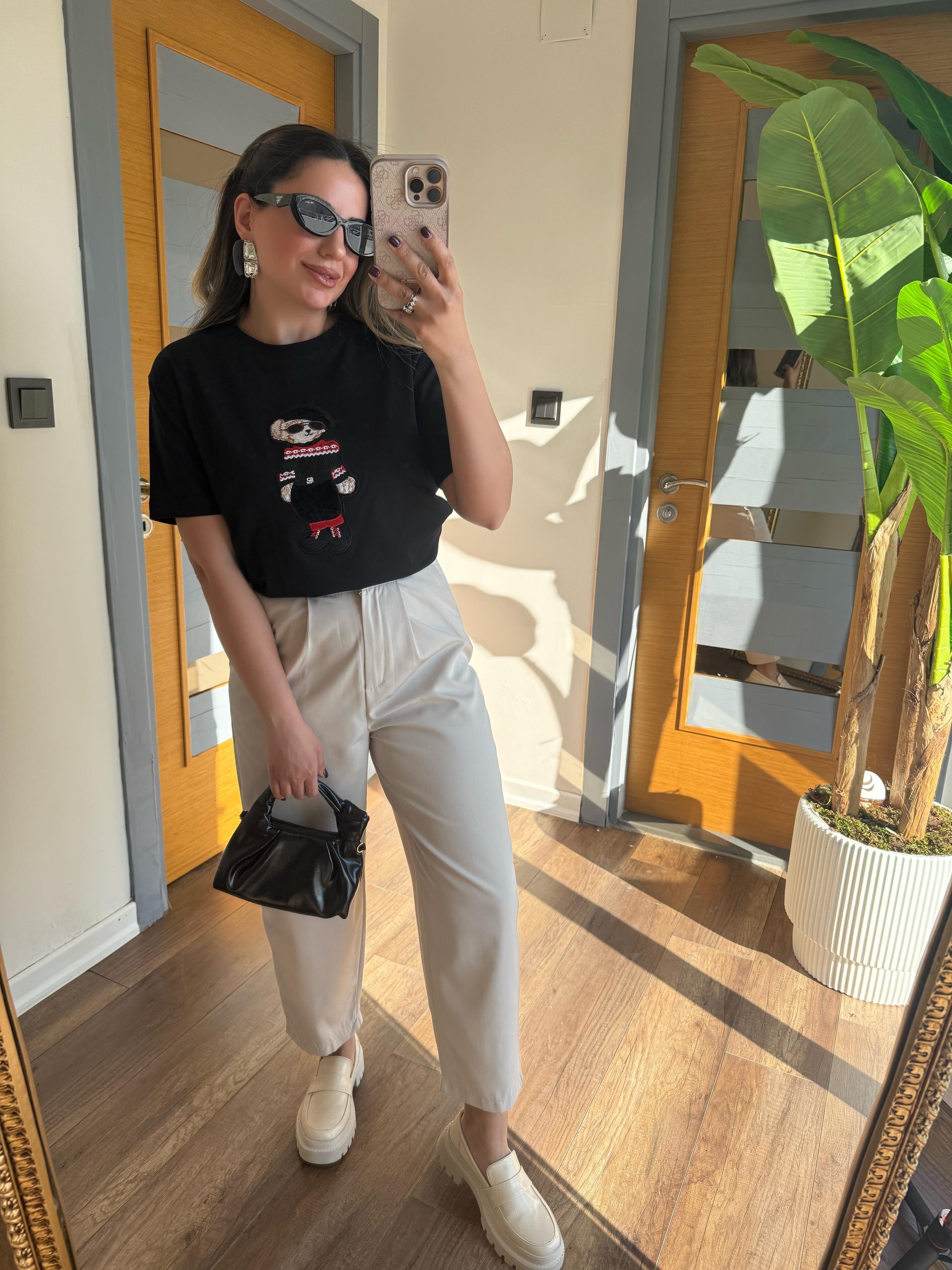 9304 Ayıcık Baskılı Orj Marka Tshirt