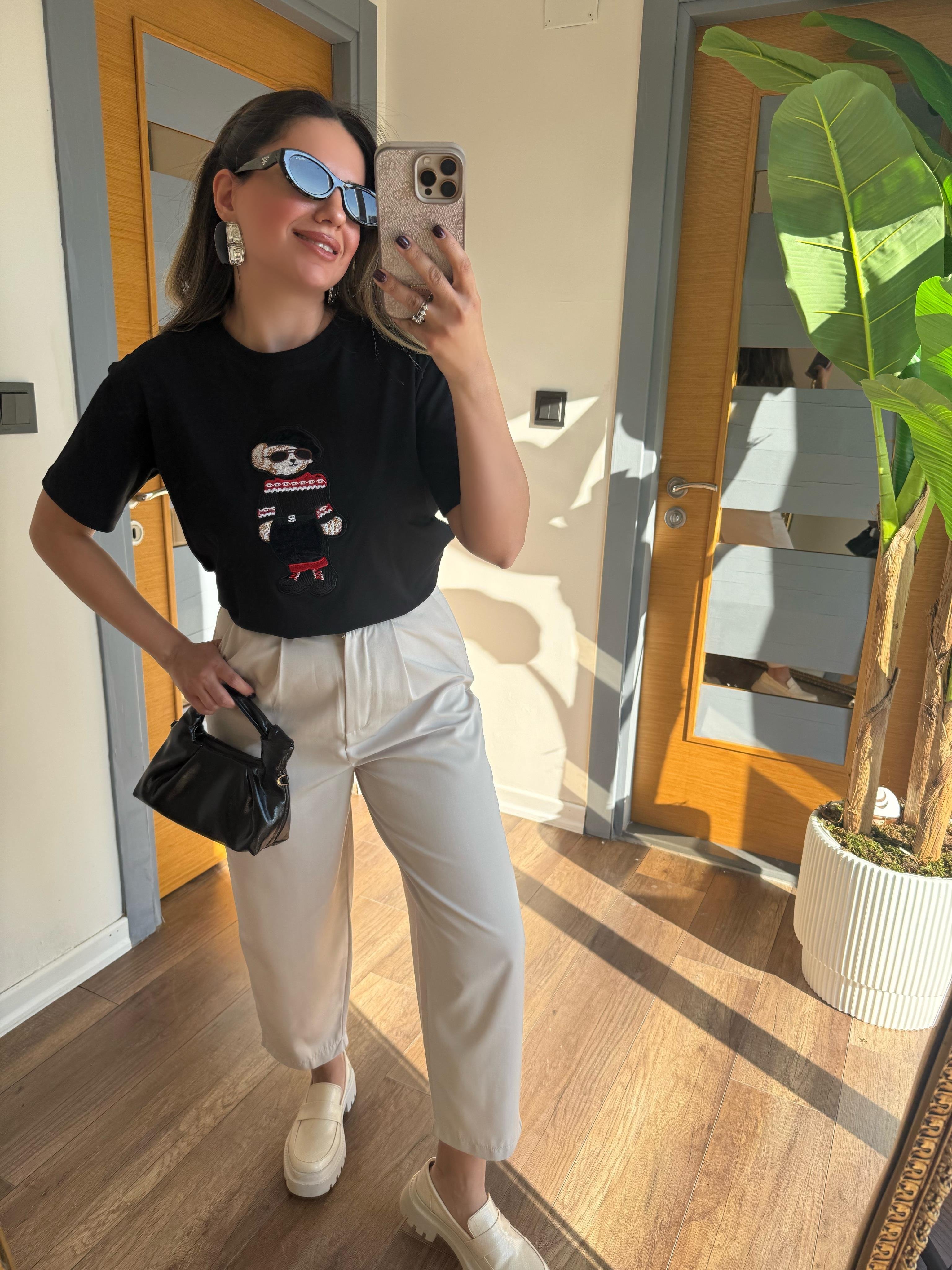 9304 Ayıcık Baskılı Orj Marka Tshirt