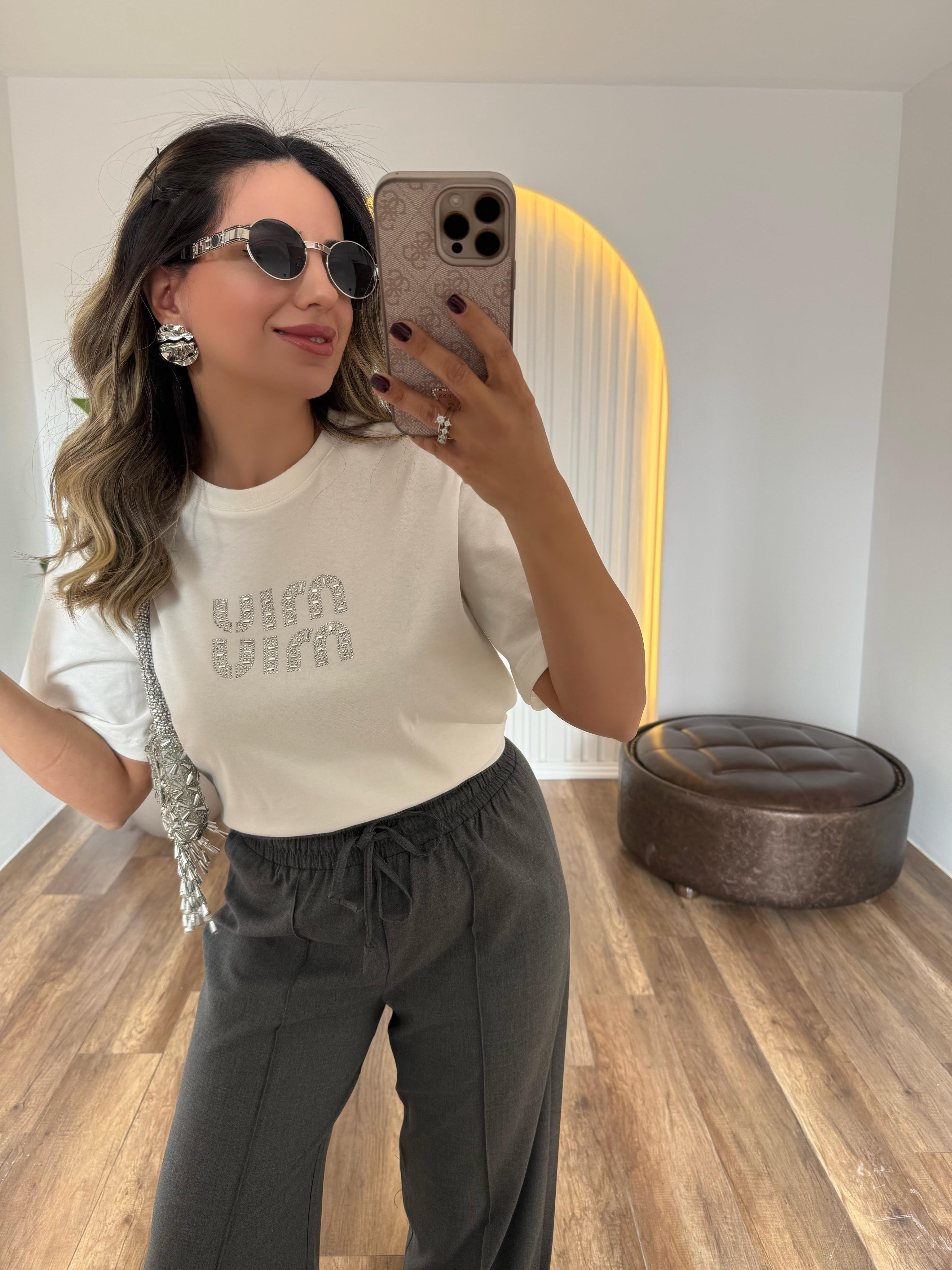 9305 Taşlı Orj Marka Mi. Tshirt