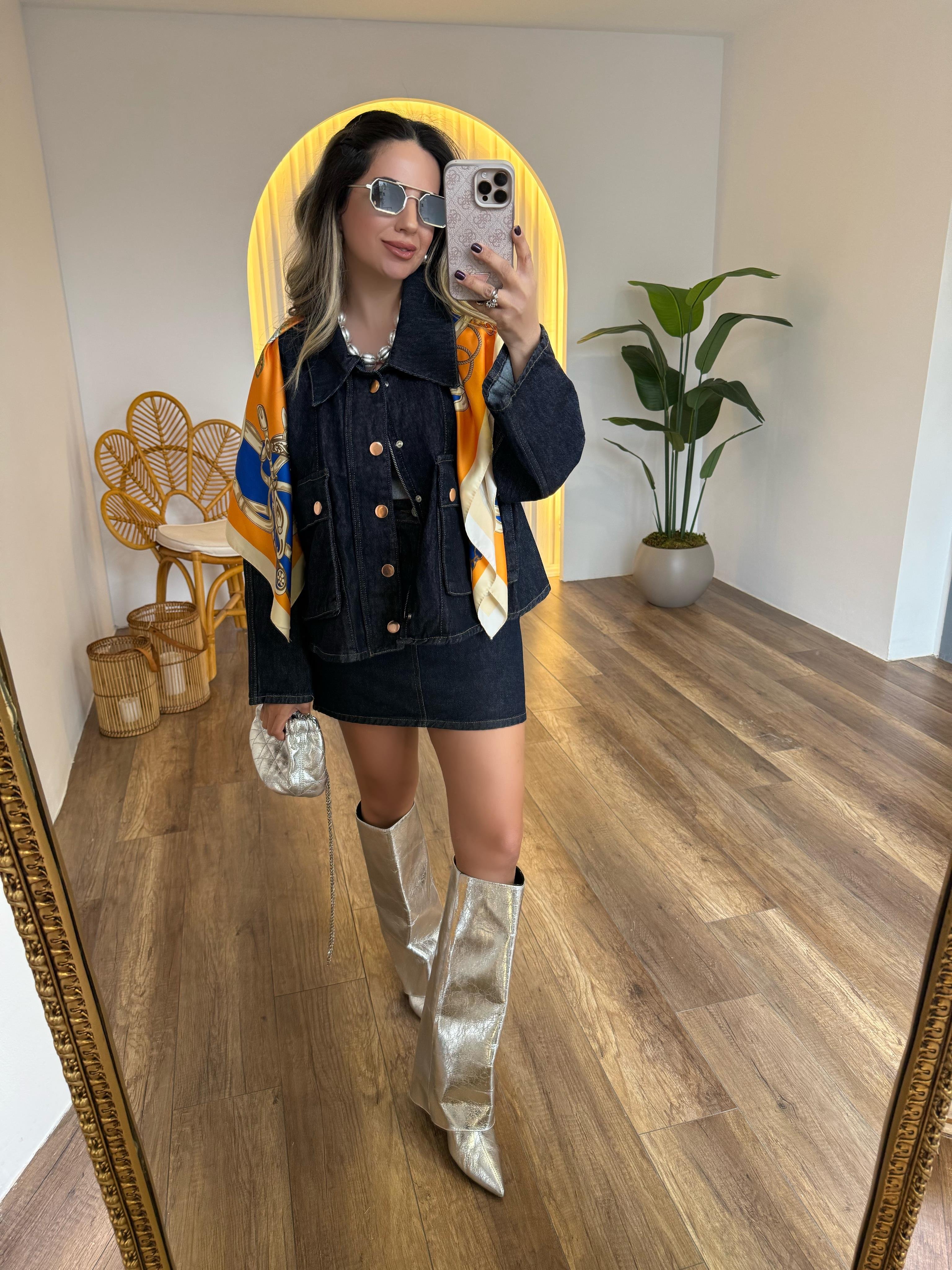 9313 Denim Kot Etek