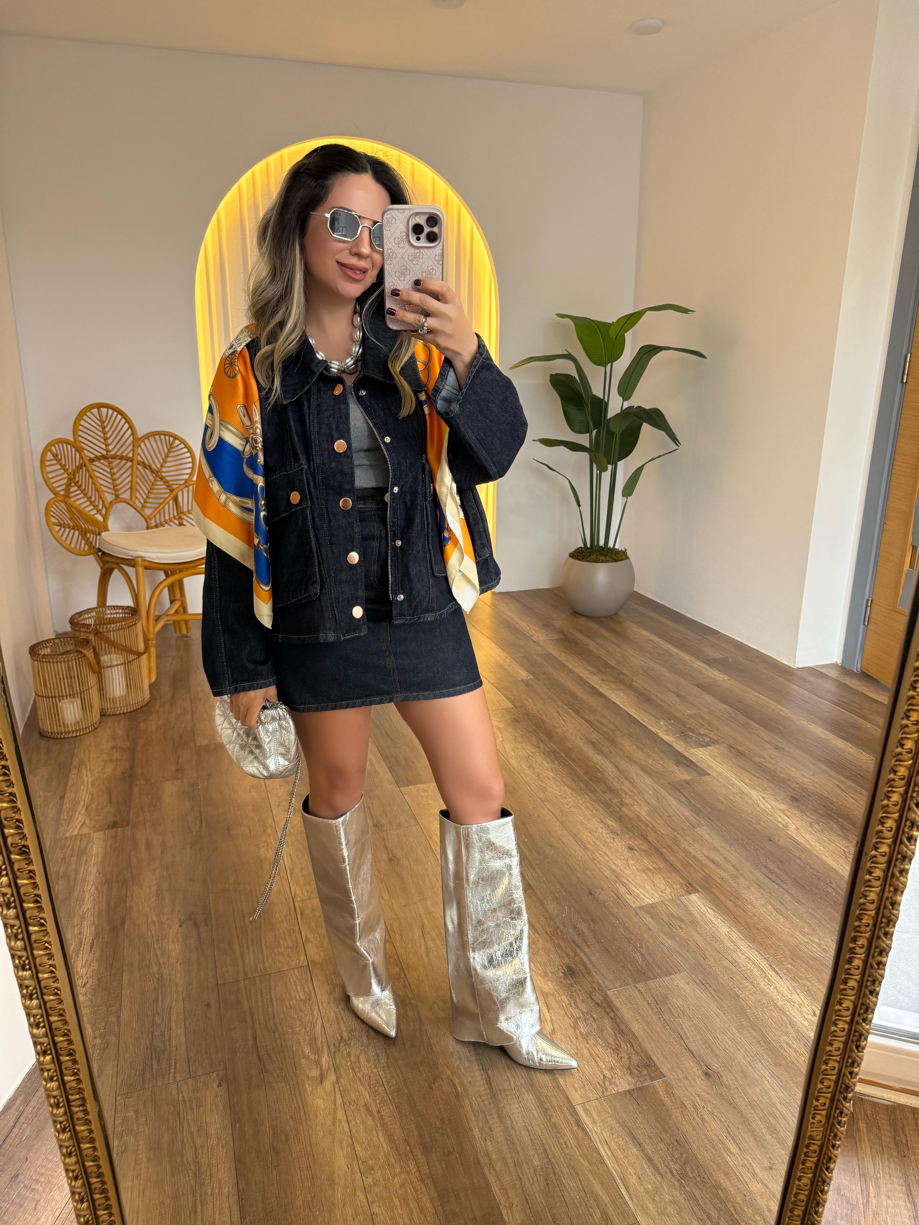 9313 Denim Kot Etek
