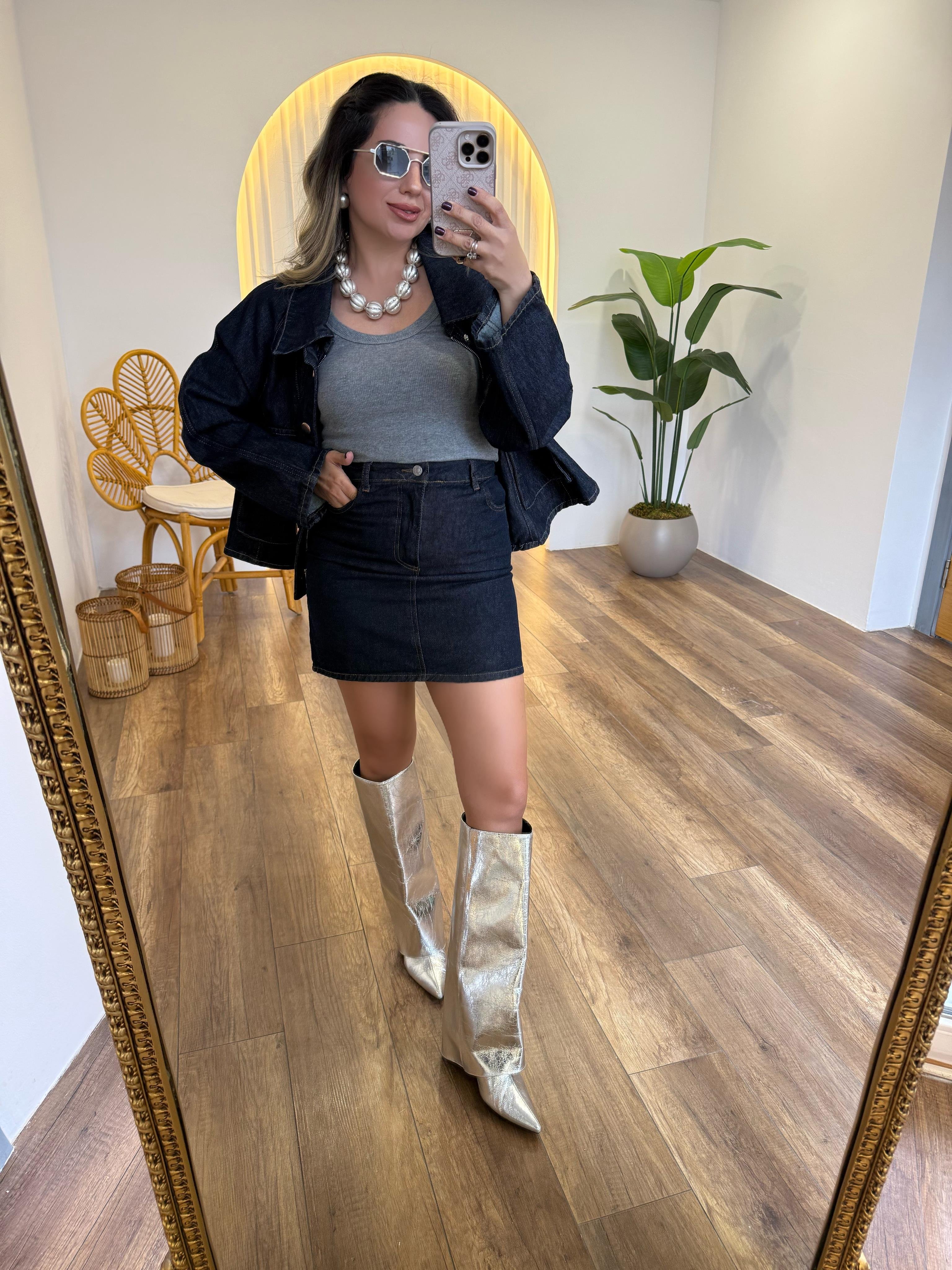9313 Denim Kot Etek