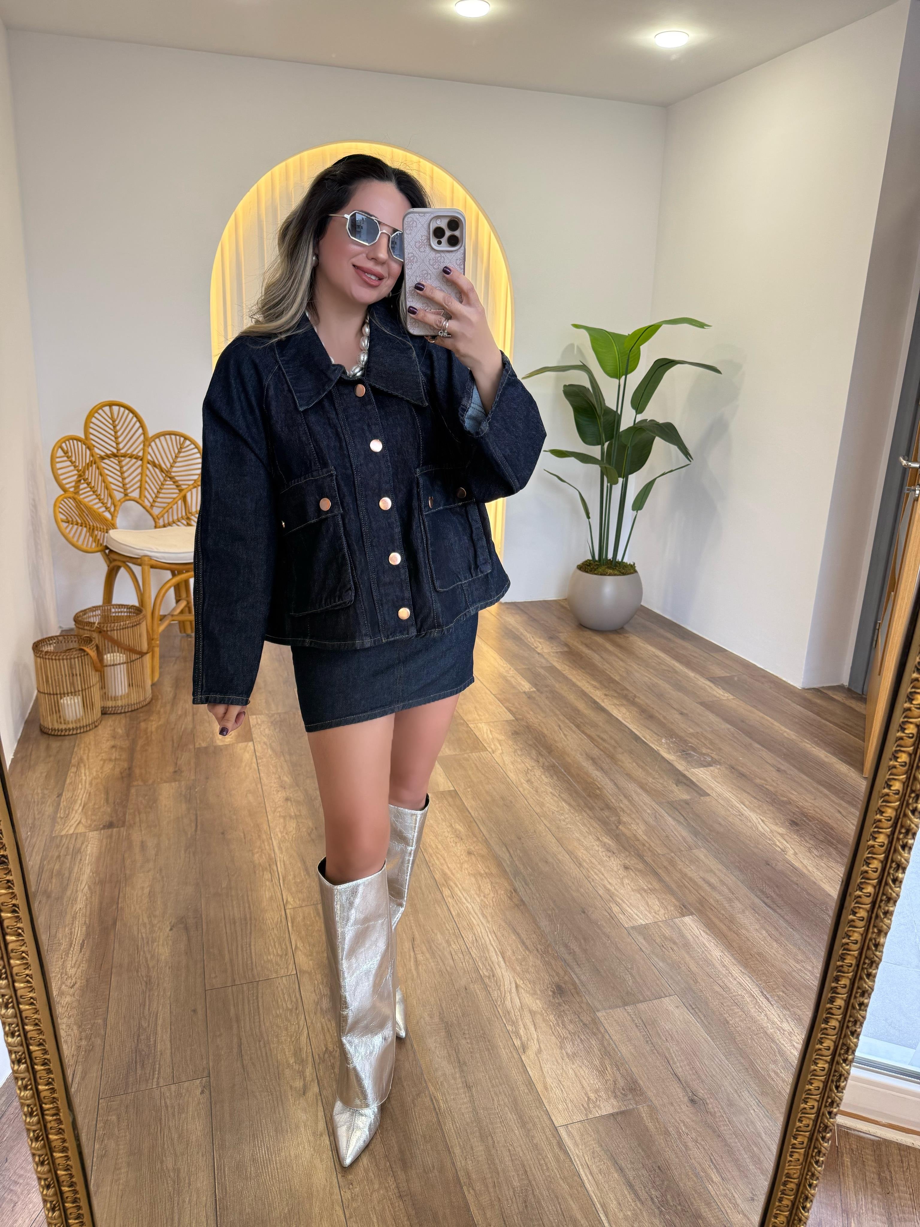 9316 Torba Cepli Denim Gömlek